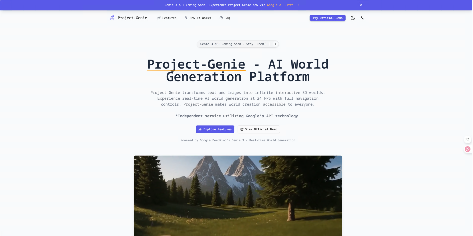 Project Genie-AI World Generator  - AI world generator that turns text and images into interactive 3D environments. media 1