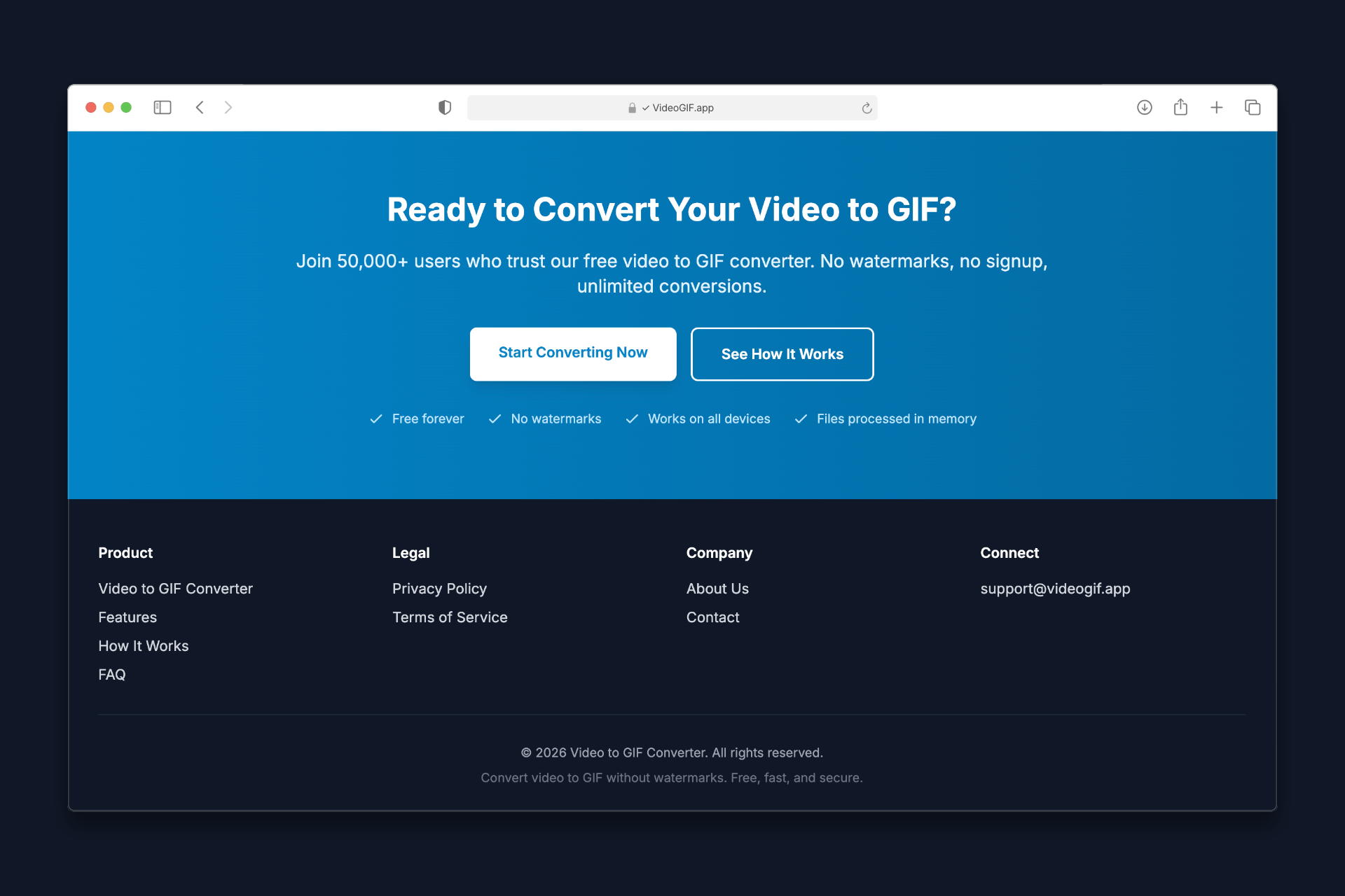 VideoGIF.app - Video to GIF Converter - Free online video to GIF converter. No watermarks, no limits, no registration. Convert MP4, MOV, AVI to animated GIFs instantly. media 4