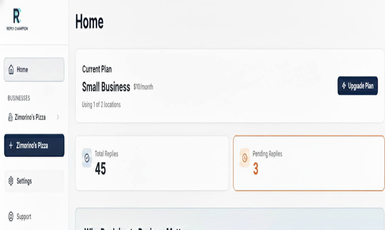 Reply Champion - Google review management, review response software, AI review responses, small business reviews, reputation management media 1