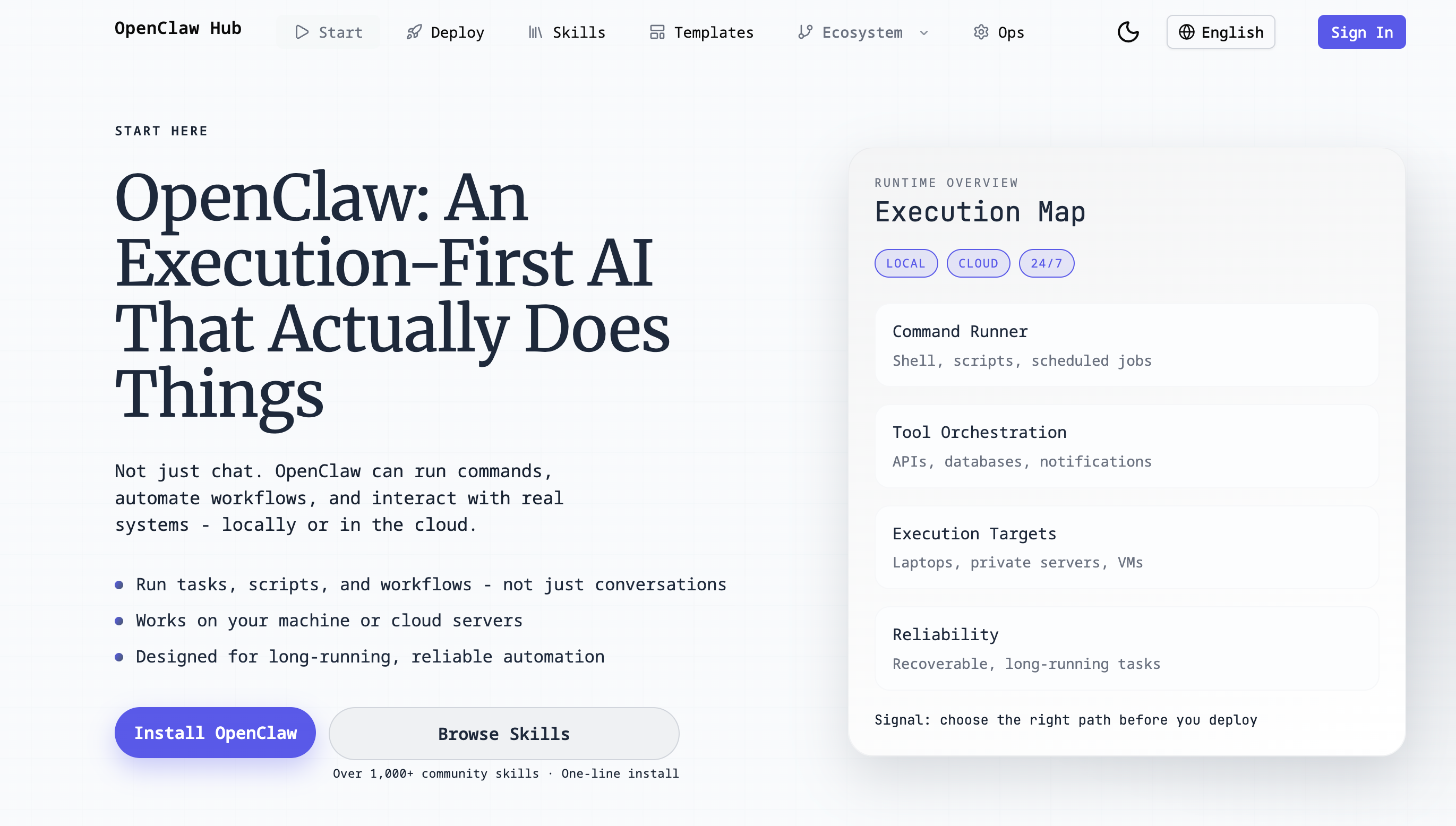 OpenClaw Hub - A hub for discovering, installing, and managing OpenClaw skills, templates, and workflows. media 1