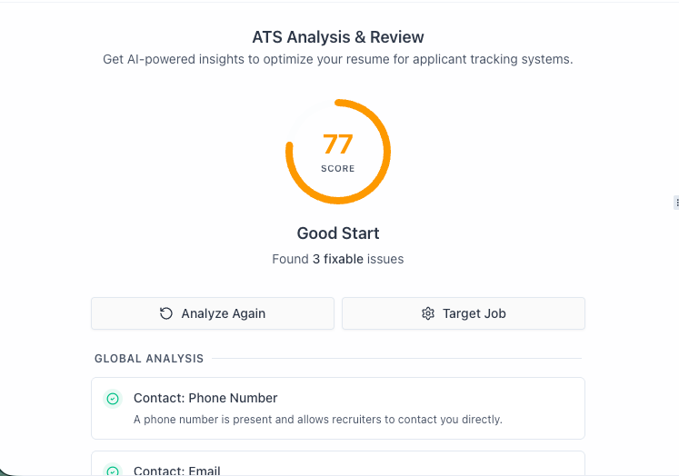 사랑 레 순회 - 무료 AI 이력서 작성기.가입이 없습니다.페이월이 없습니다.인터뷰를 진행하는 전문적인 이력서입니다. 미디어 5
