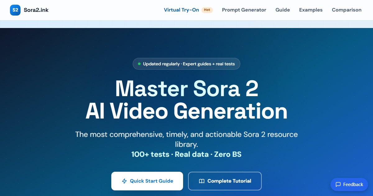Sora 2 Guide - Sora 2 Guide provides tutorials, prompt templates, examples, and practical workflows for AI video generation. media 1