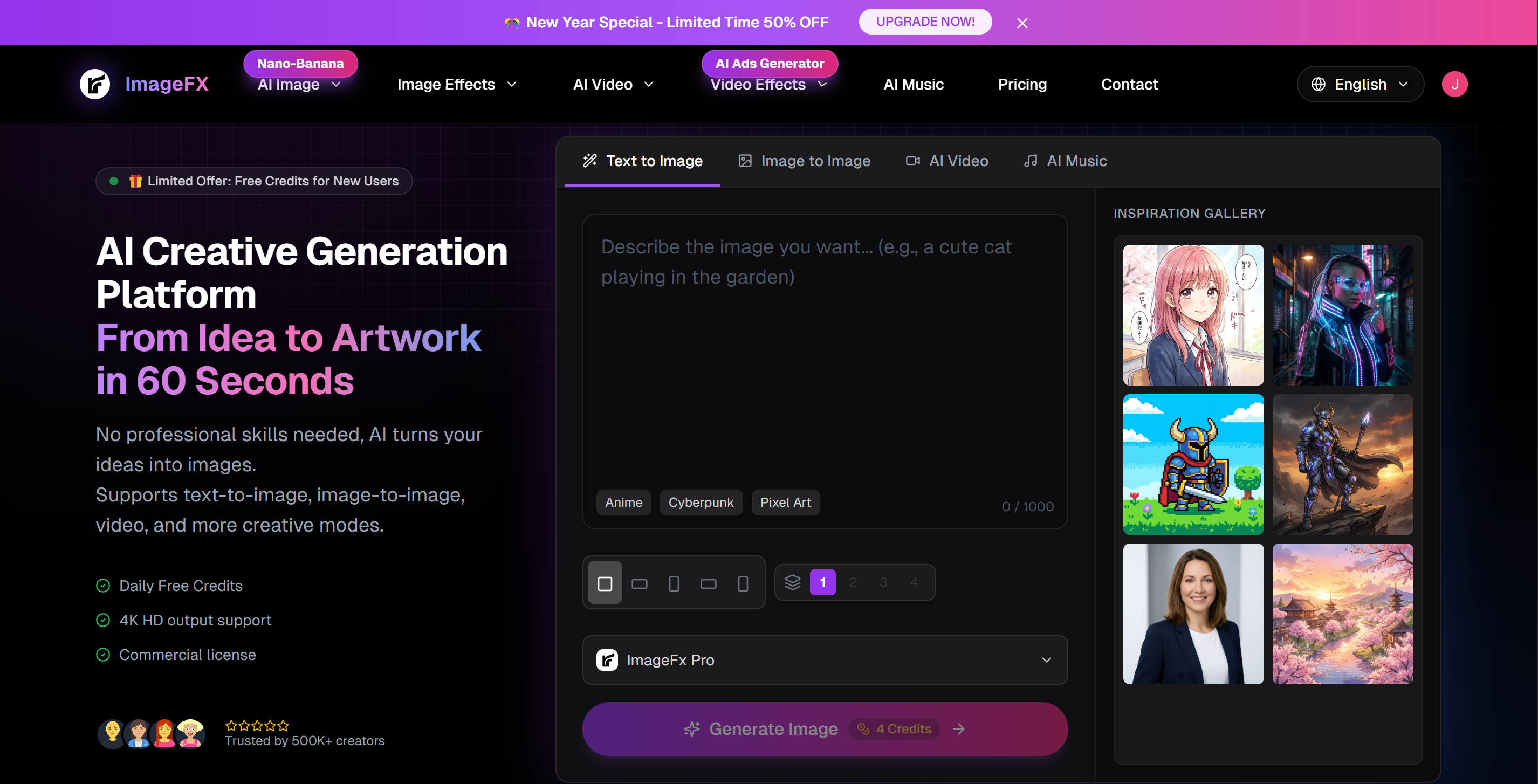 Strumento ImageFX - Image FX: editor di foto e generatore di immagini AI con un clic gratuito media 2