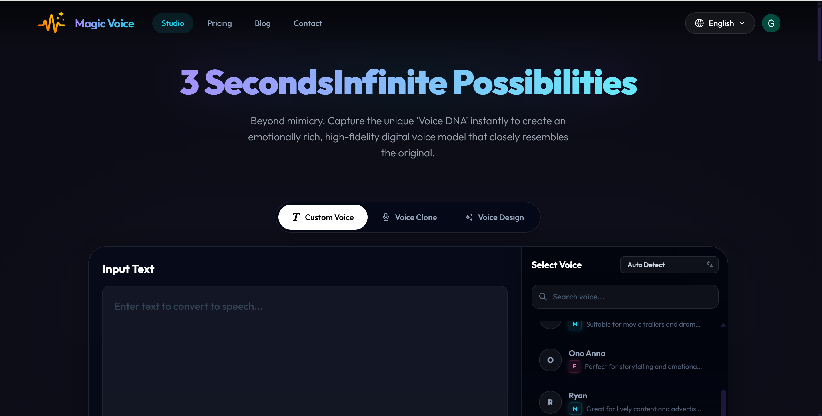 MagicVoice - Professional AI voice synthesis and high-fidelity creative tool suite. media 1