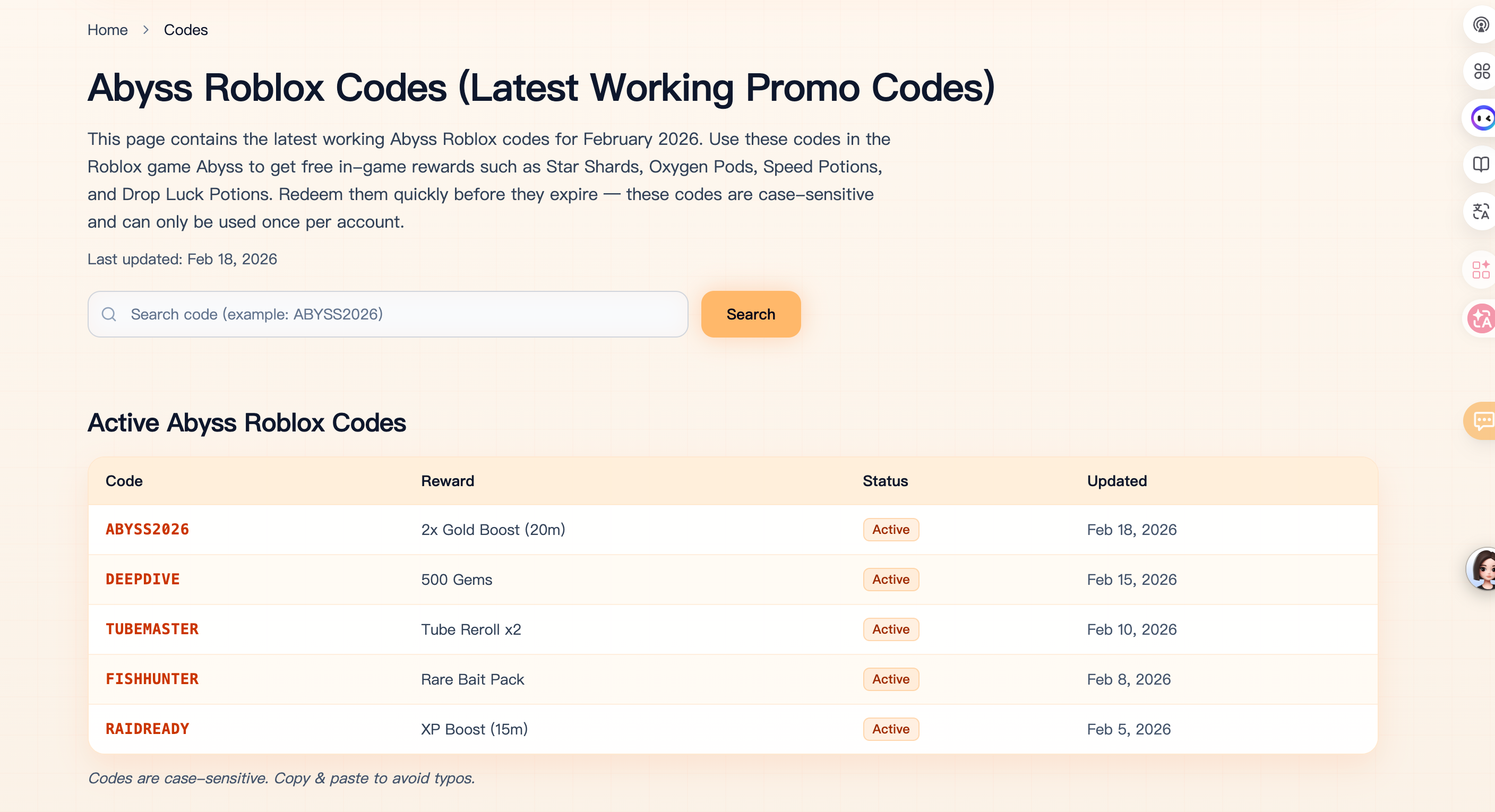 어비스 허브 - Roblox Abyss 코드, 가이드 및 구조화된 게임플레이 허브 미디어 2