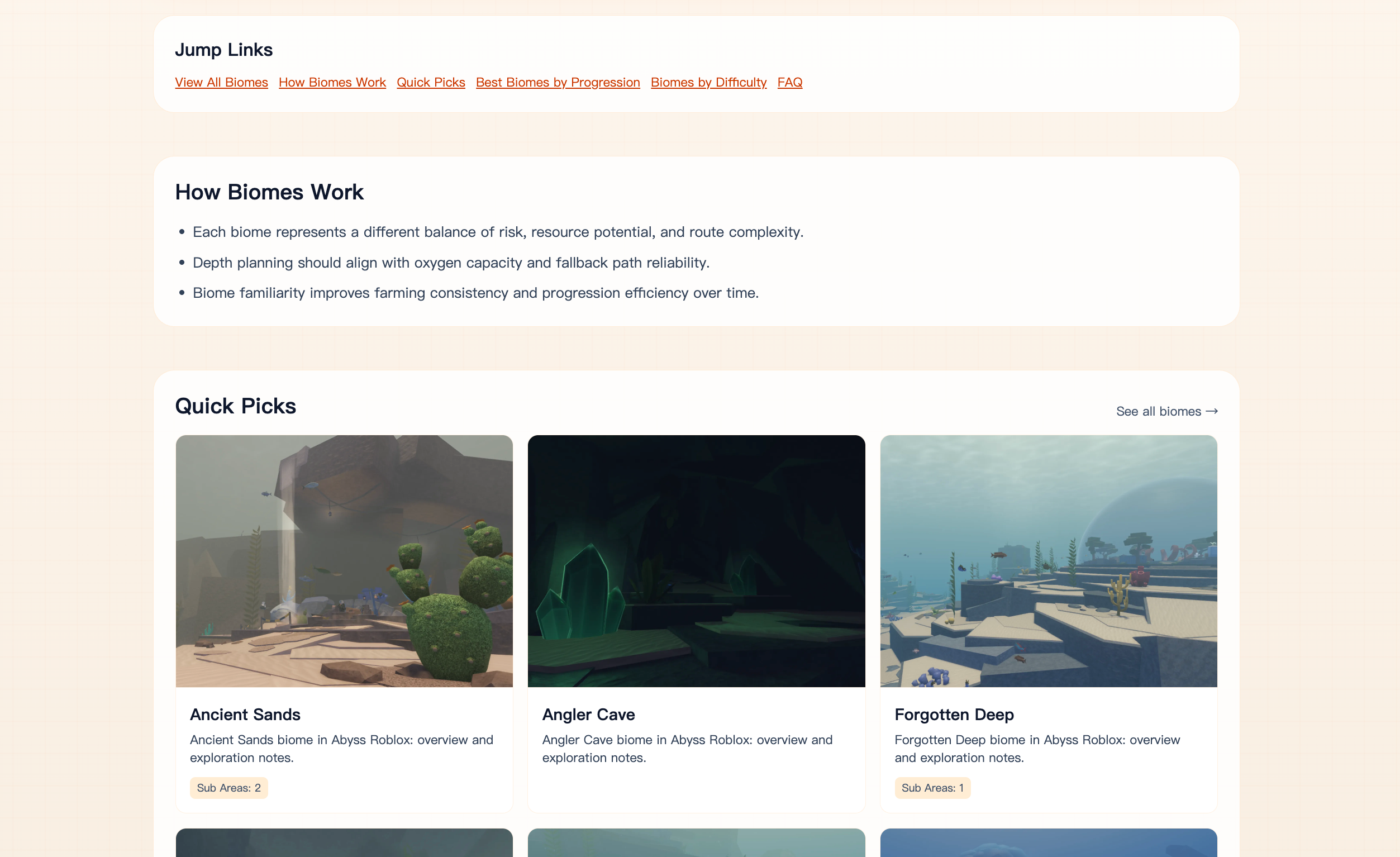 어비스 허브 - Roblox Abyss 코드, 가이드 및 구조화된 게임플레이 허브 미디어 4