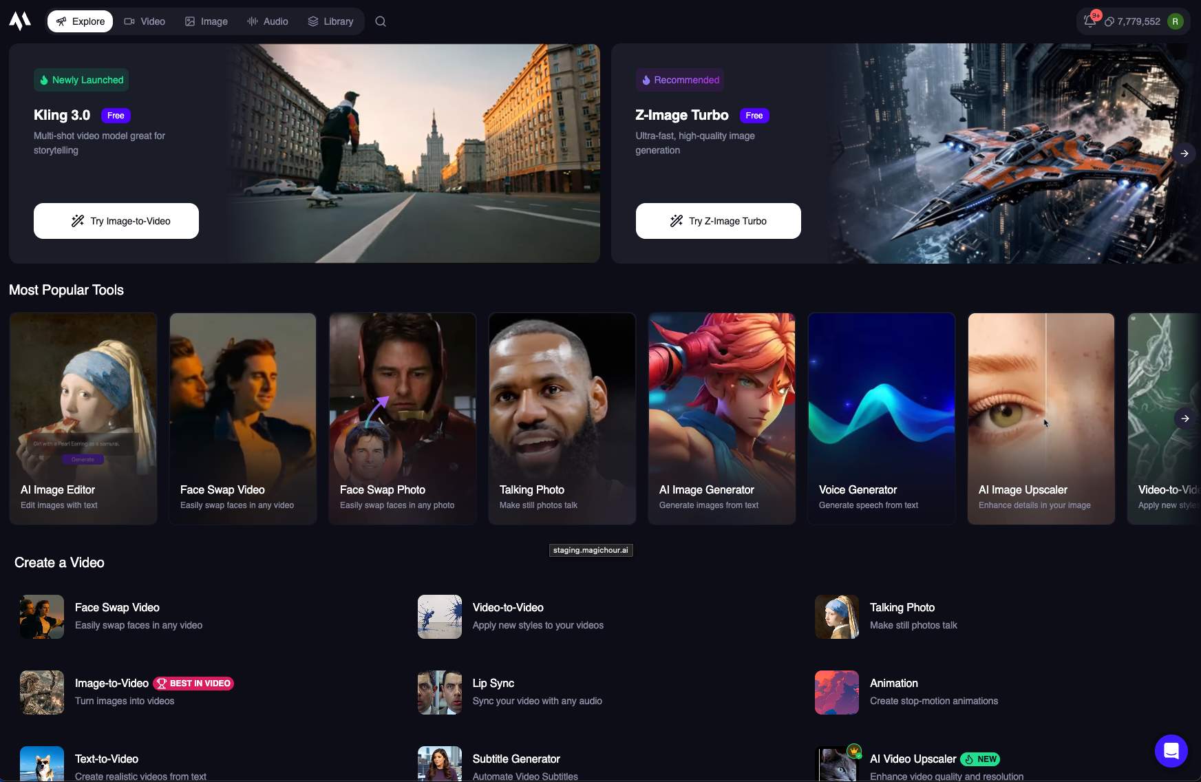 Hora mágica - Generador de videos con IA para intercambio de rostros, sincronización de labios y conversión de texto a video: créelo en minutos. media 1