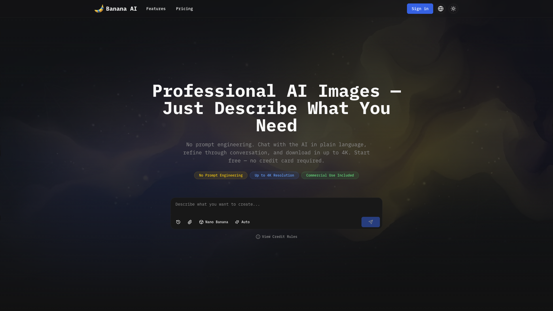 Banana AI - Chat to generate images