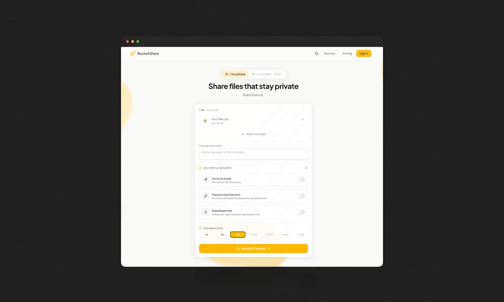 RocketShare - Share files that stay private, even from us. media 1