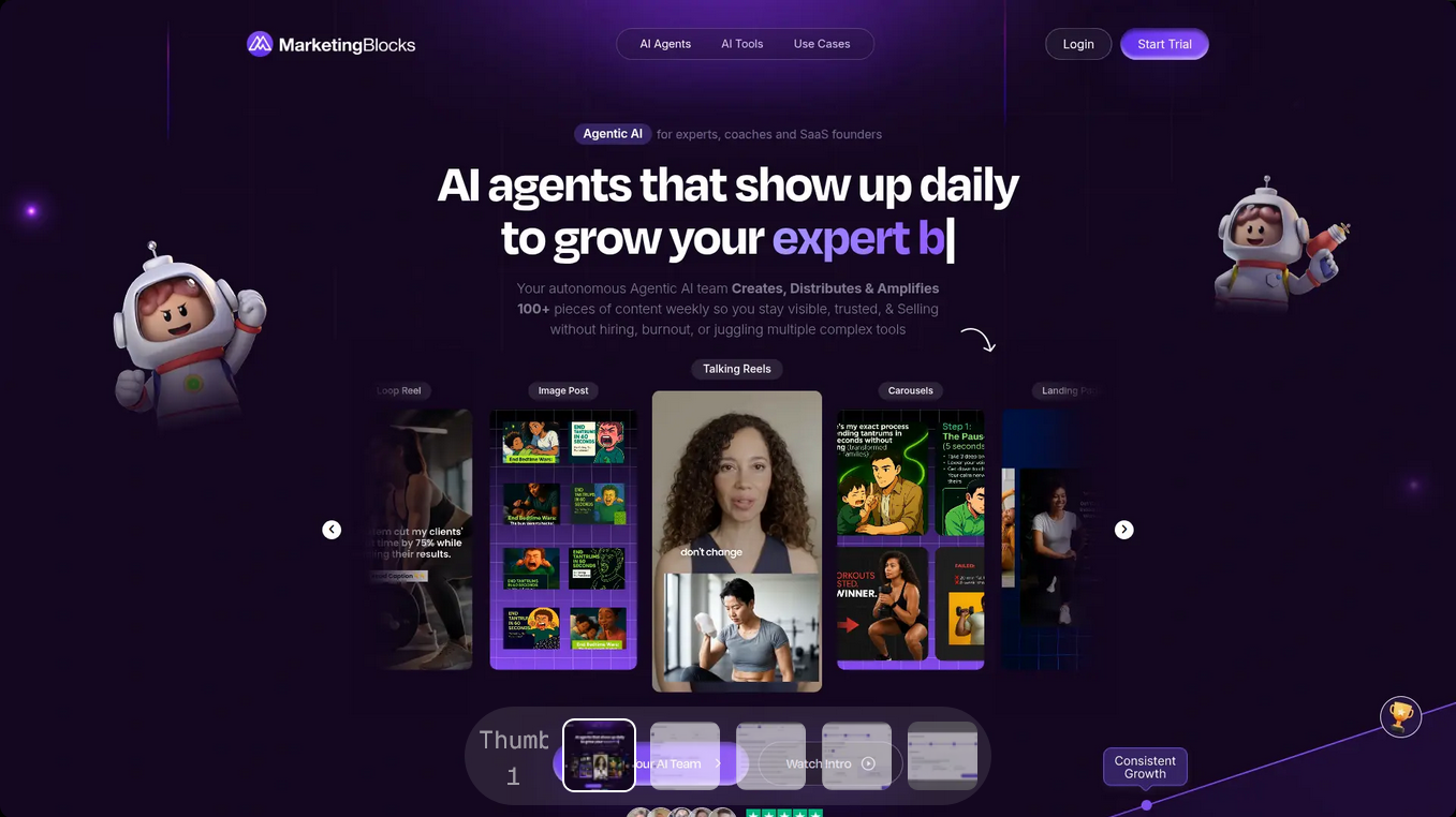 Marketingblocks - AI,  Content Marketing, Social Media,  Automation Lead generation, Saas,  Branding, Ai-writing media 2