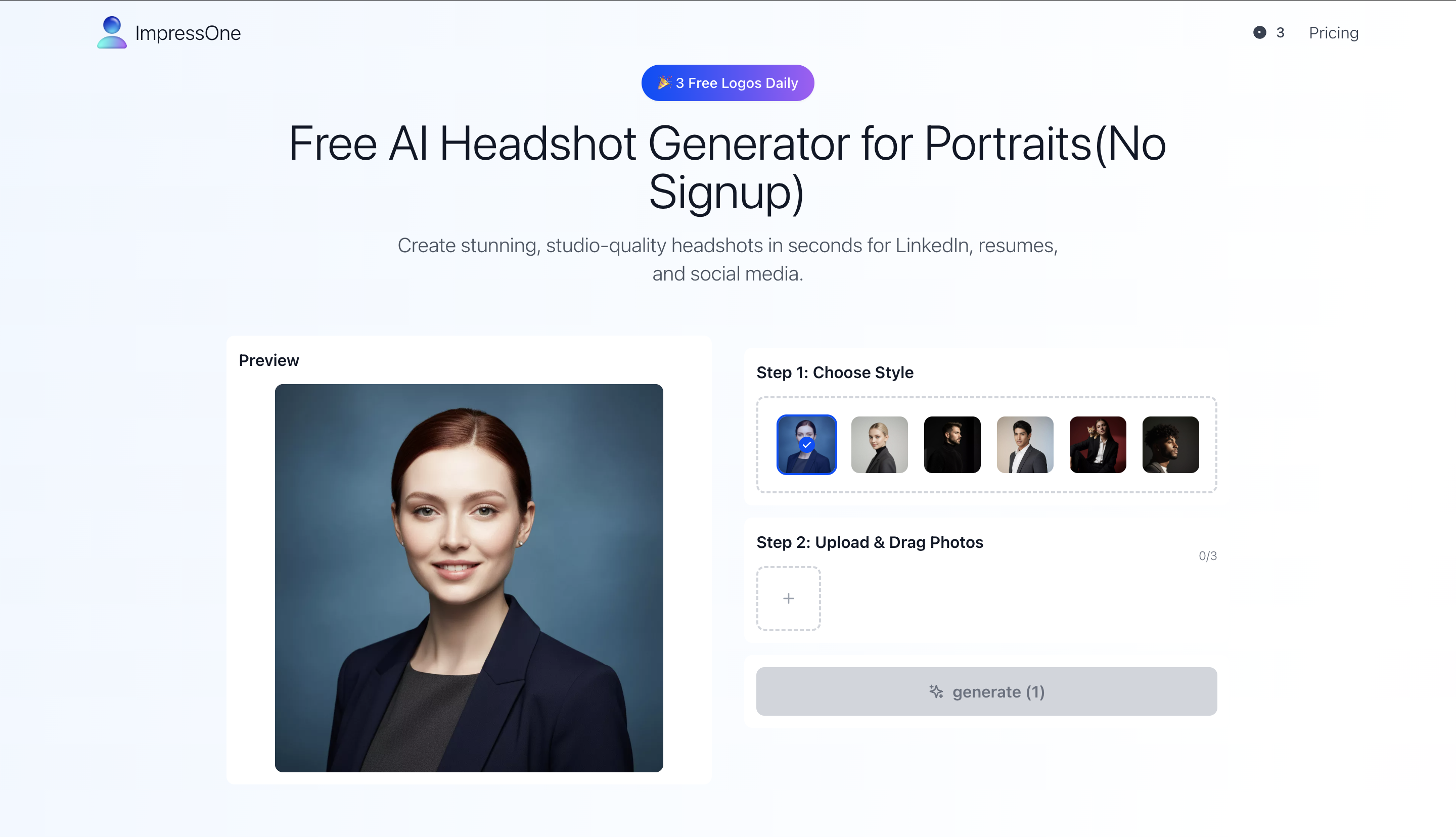 Impresión - Cree impresionantes fotografías de rostros con calidad de estudio en segundos para LinkedIn, currículums y redes sociales. media 1
