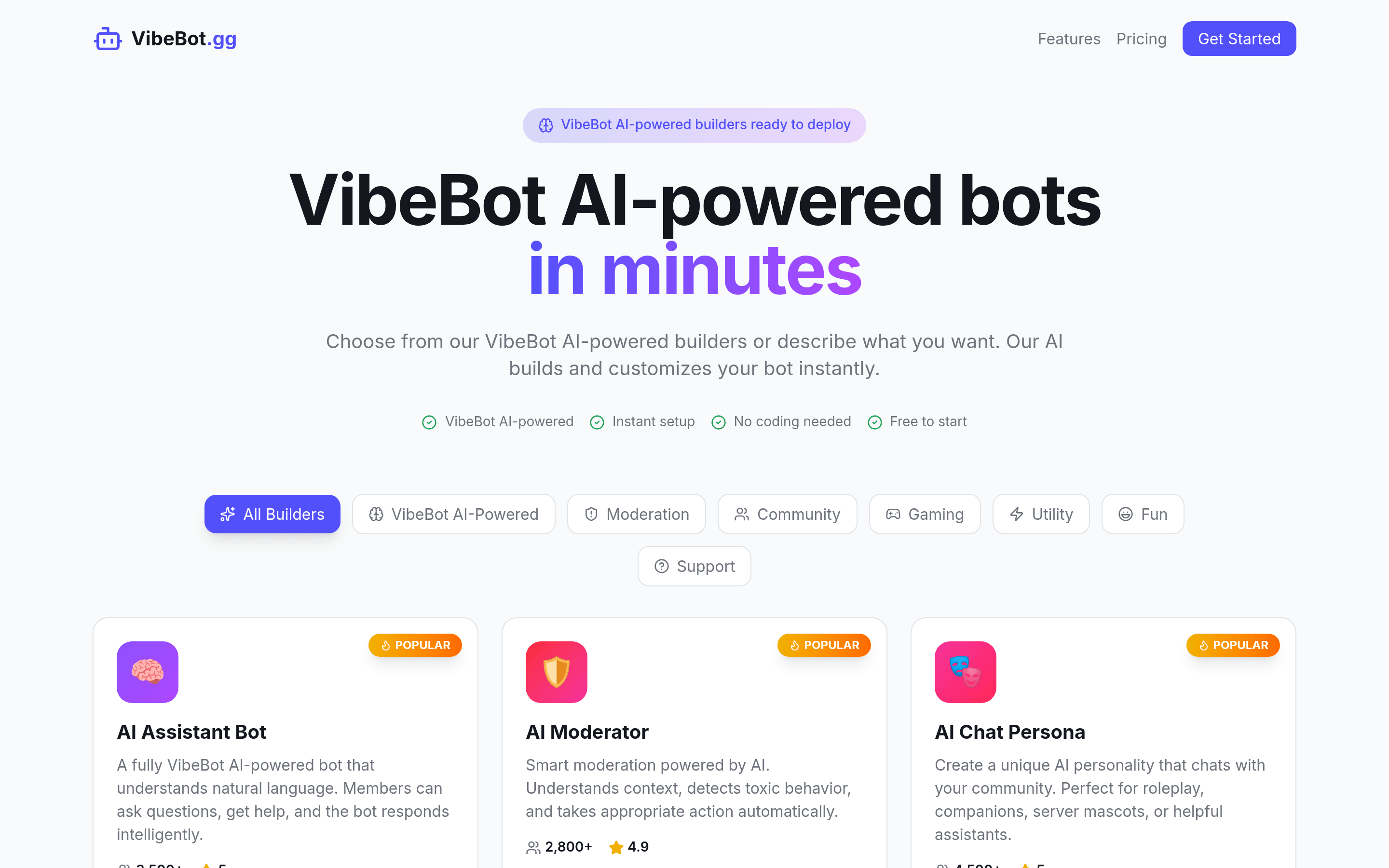 VibeBot - Creador de robots de discordia con IA |No se requiere codificación media 1