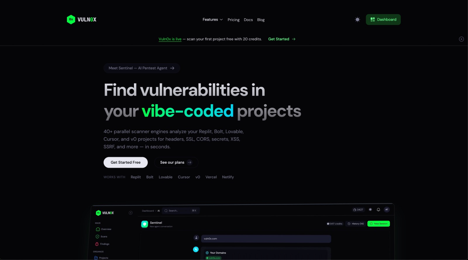 vuln0x - KI-Sicherheit, Penetrationstests, Schwachstellenscanner, Webanwendungssicherheit, OWASP, Vibe-Codierung, Medien 1