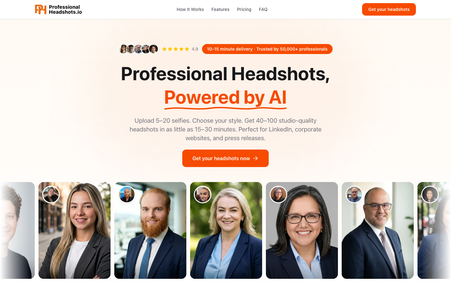 ProfessionalHeadshot.io - Der Kopfschuss, den Sie aufgeschoben haben – heute gemacht. Medien 1