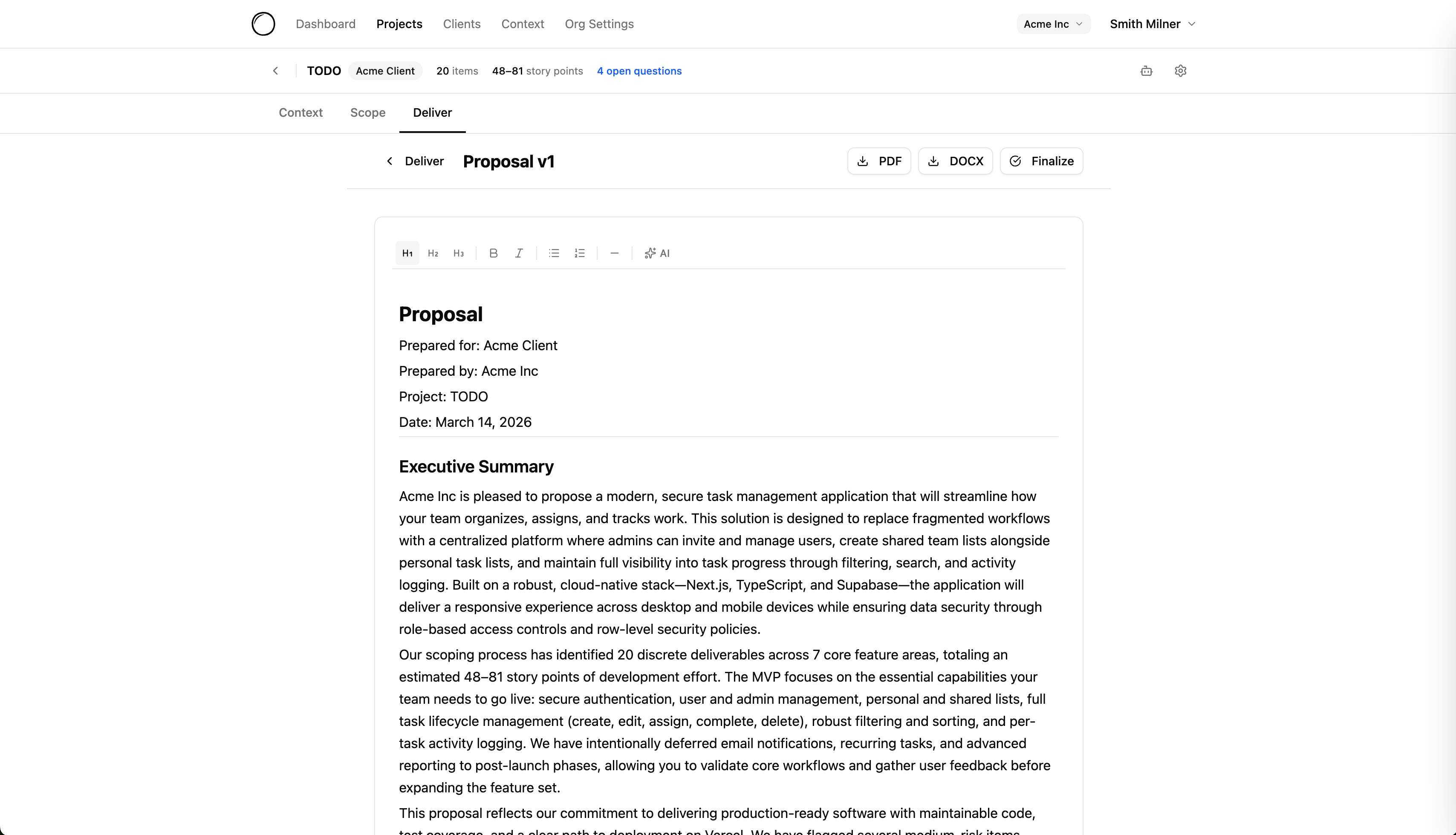 ScopeSnap - Turn discovery notes into client-ready proposals fast media 1
