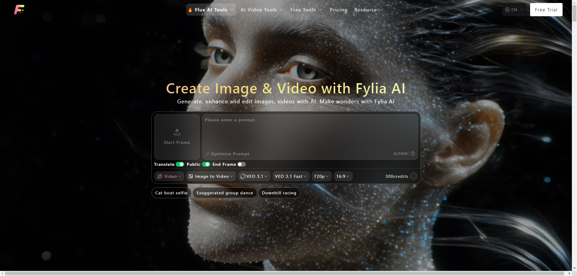 Fylia AI - Fylia AI is your complete AI studio for images and videos. Powered by advanced Flux models, it lets you generate high-resolution visuals, transform ideas into animations, and edit with precis media 2