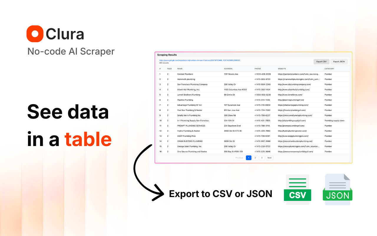 Clura AI - Scrape any website. No code. Just AI. media 5