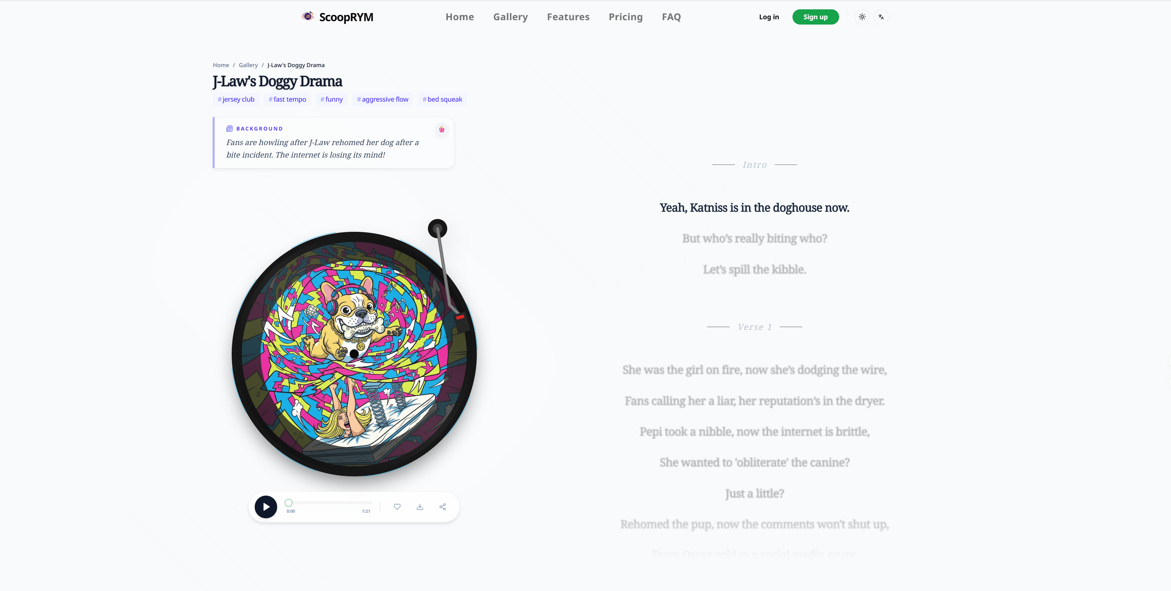 ScoopRYM - Turn headlines, drama, and gossip into AI Meme Song. media 3