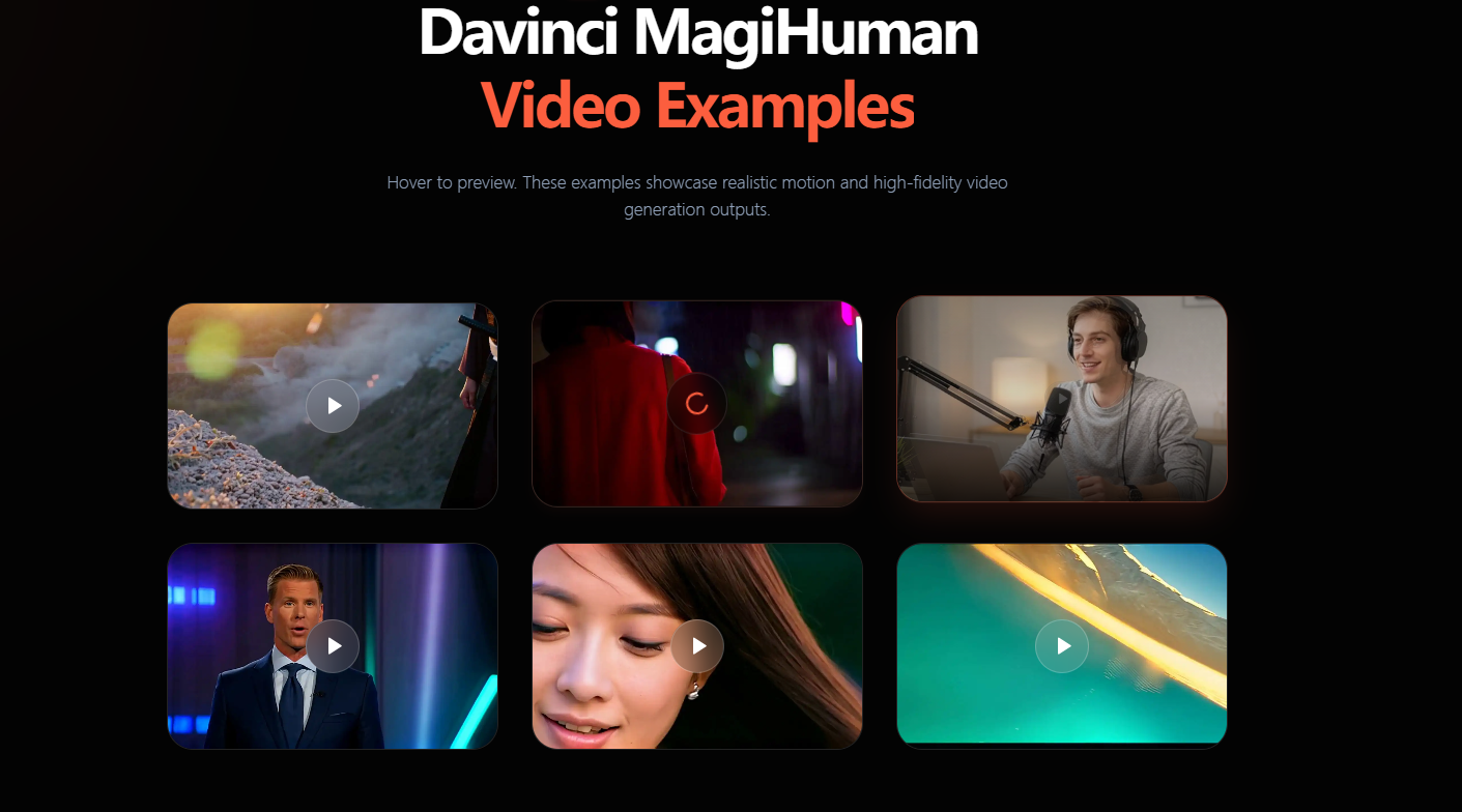 Davinci MagiHuman AI