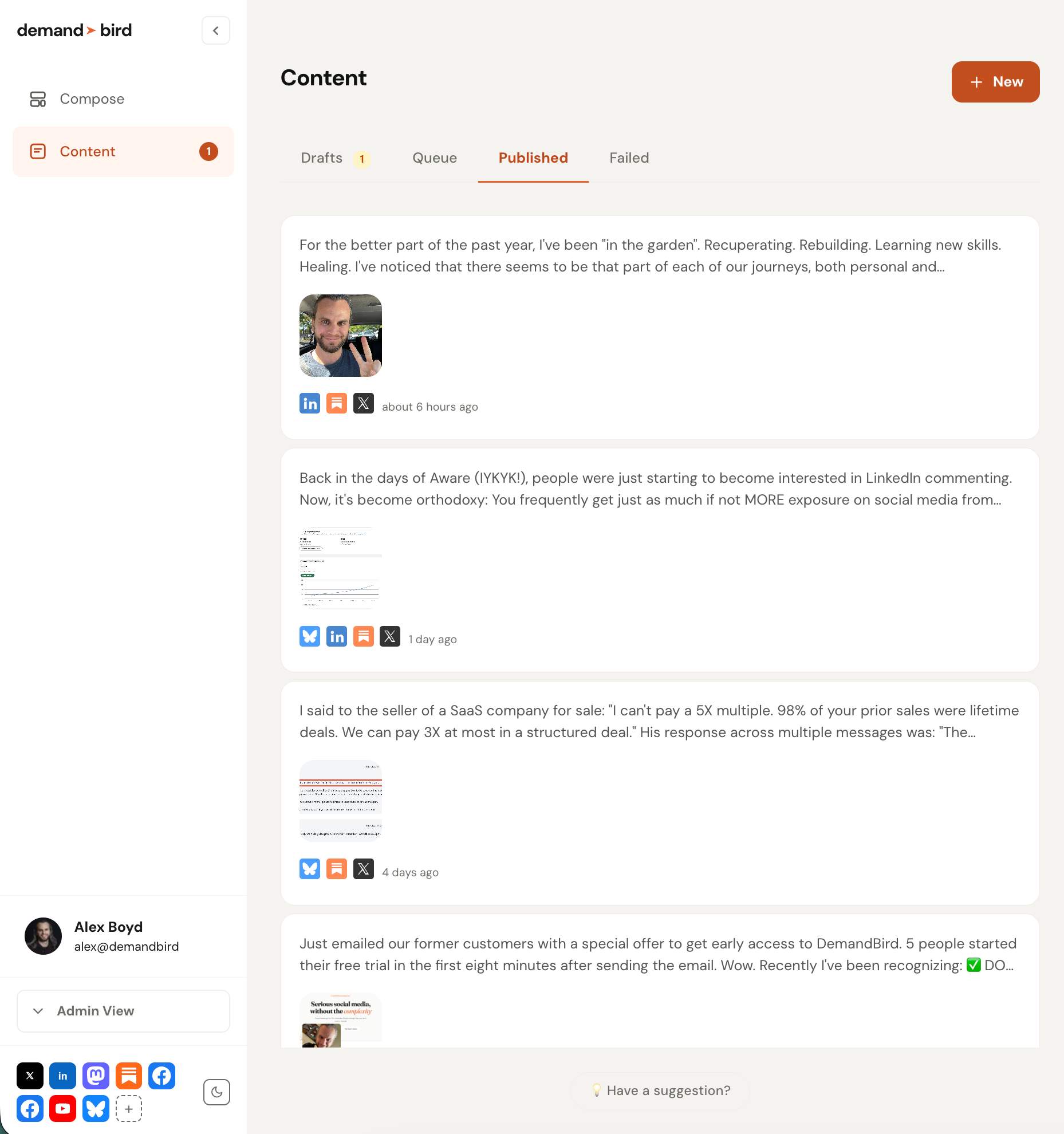 DemandBird - Social media scheduling that just works media 1