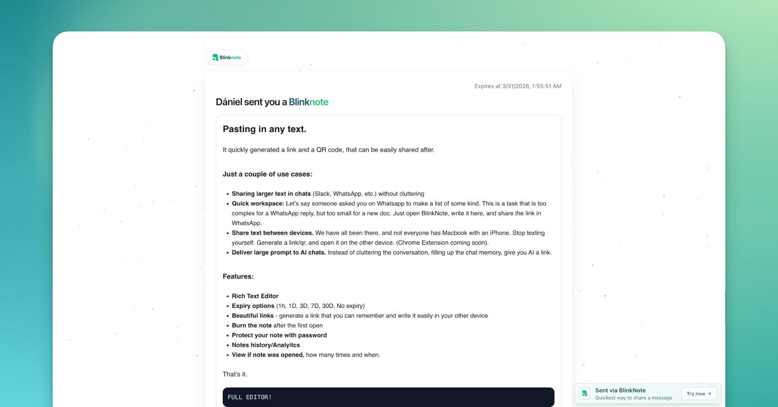 Blinknote - Note taking, productivity, messaging, QR, media 1