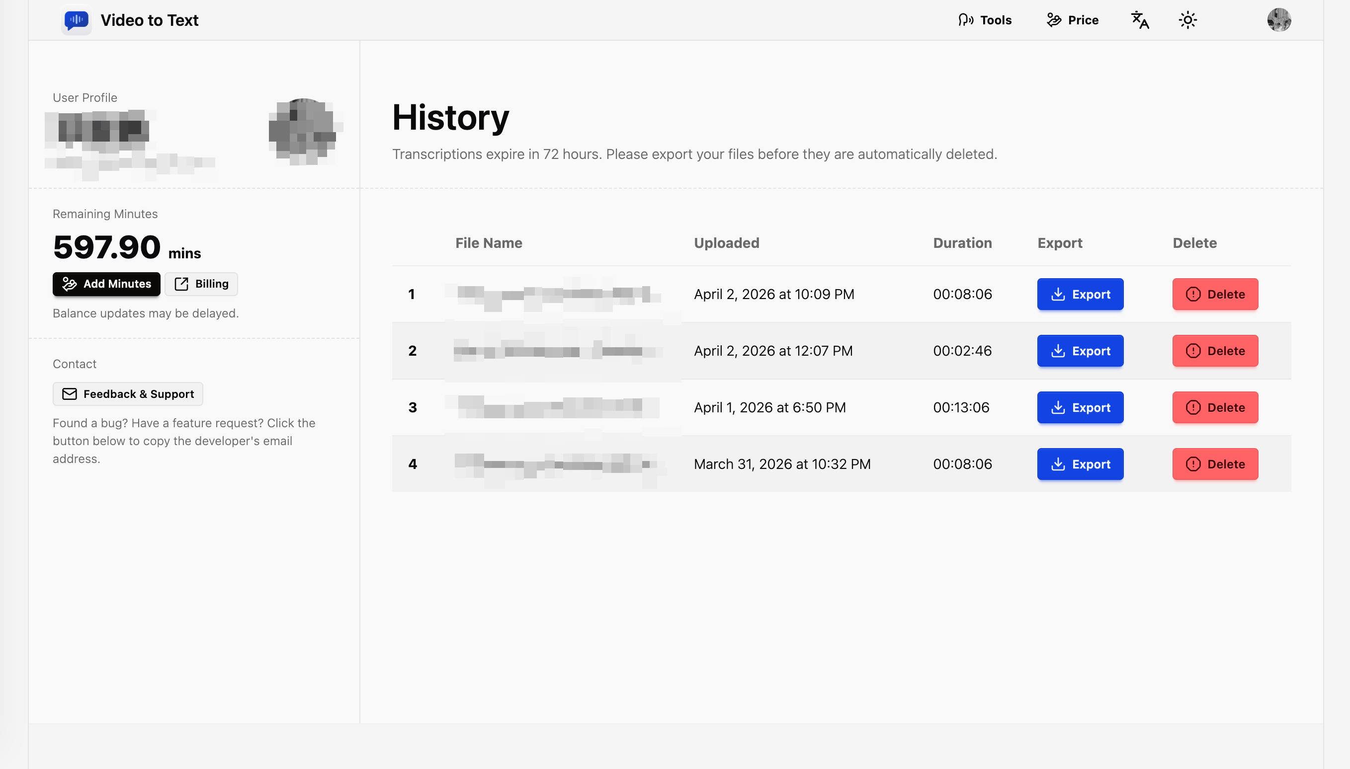 Mídia 1 de Vídeo para texto - Transforme qualquer vídeo ou áudio em texto limpo em minutos.