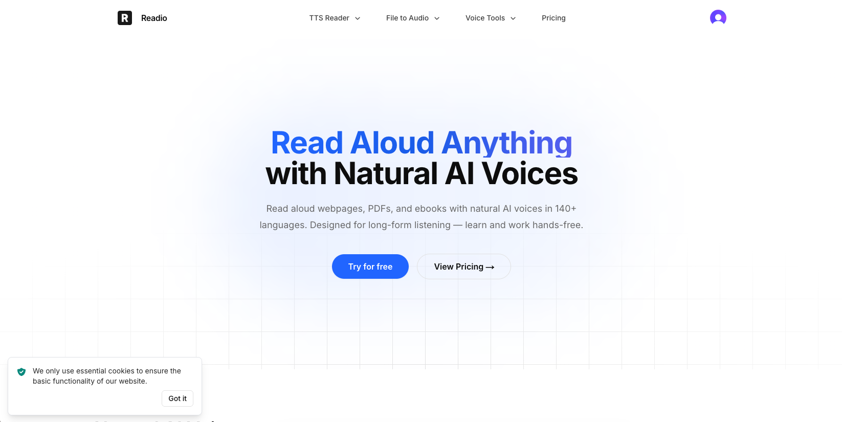 Readio - Read Aloud Anything with Natural AI Voices media 1
