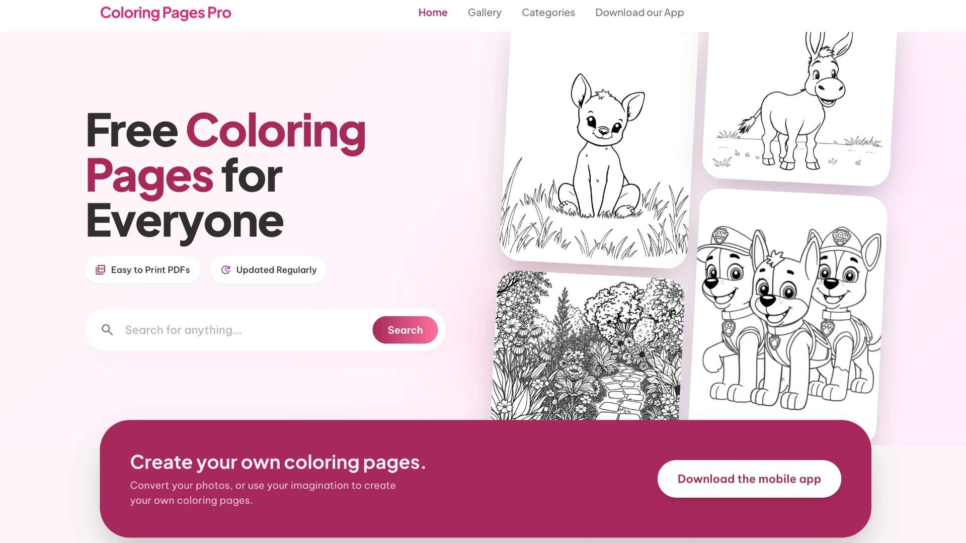Coloring Pages Pro - Perfect for Kids, Adults, Education and anyone else. Over 300 categories. media 1