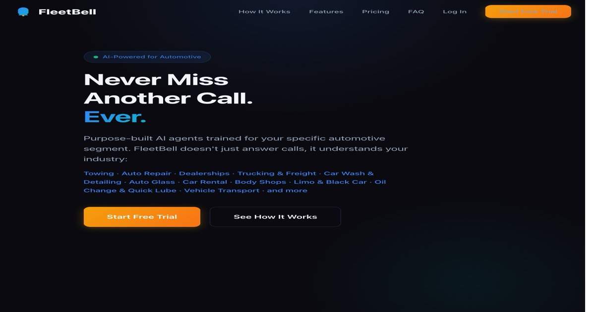 Fleetbell - AI answering service for automotive and transport businesses media 1
