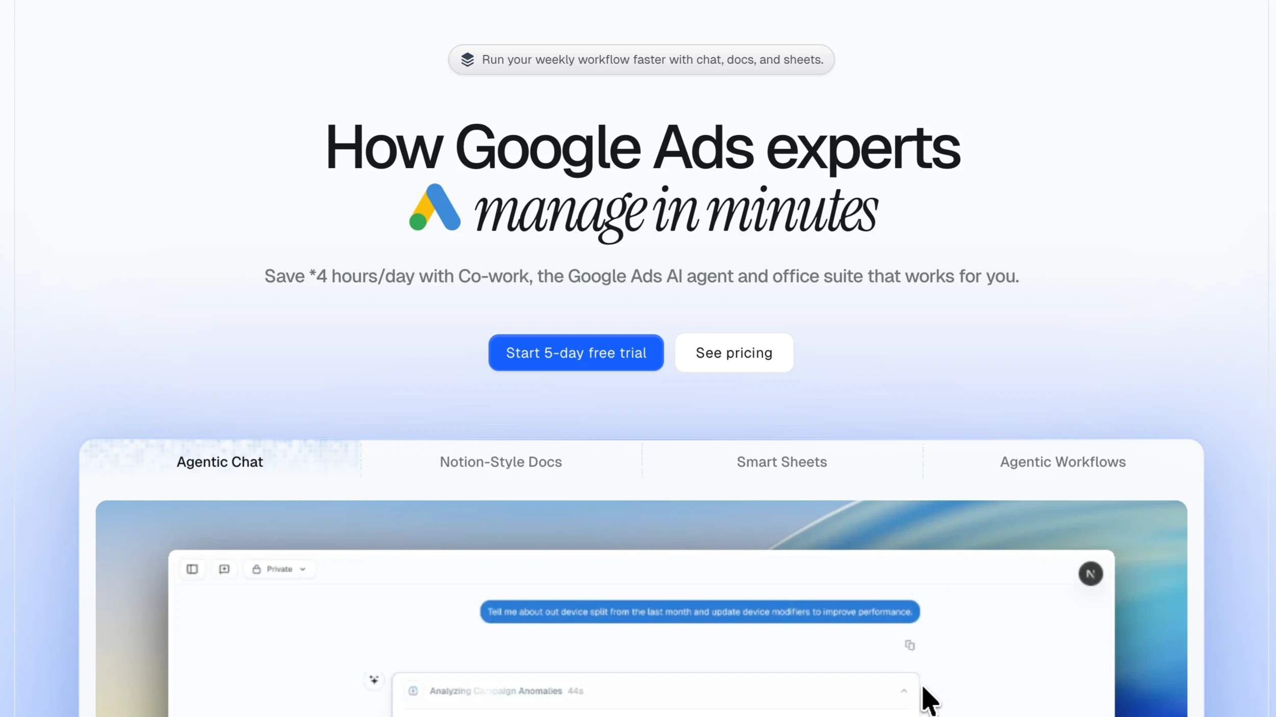Parallel AI (withparallel.ai) - AI agent platform for Google Ads teams across in-house, growth, agencies, and paid media. media 1