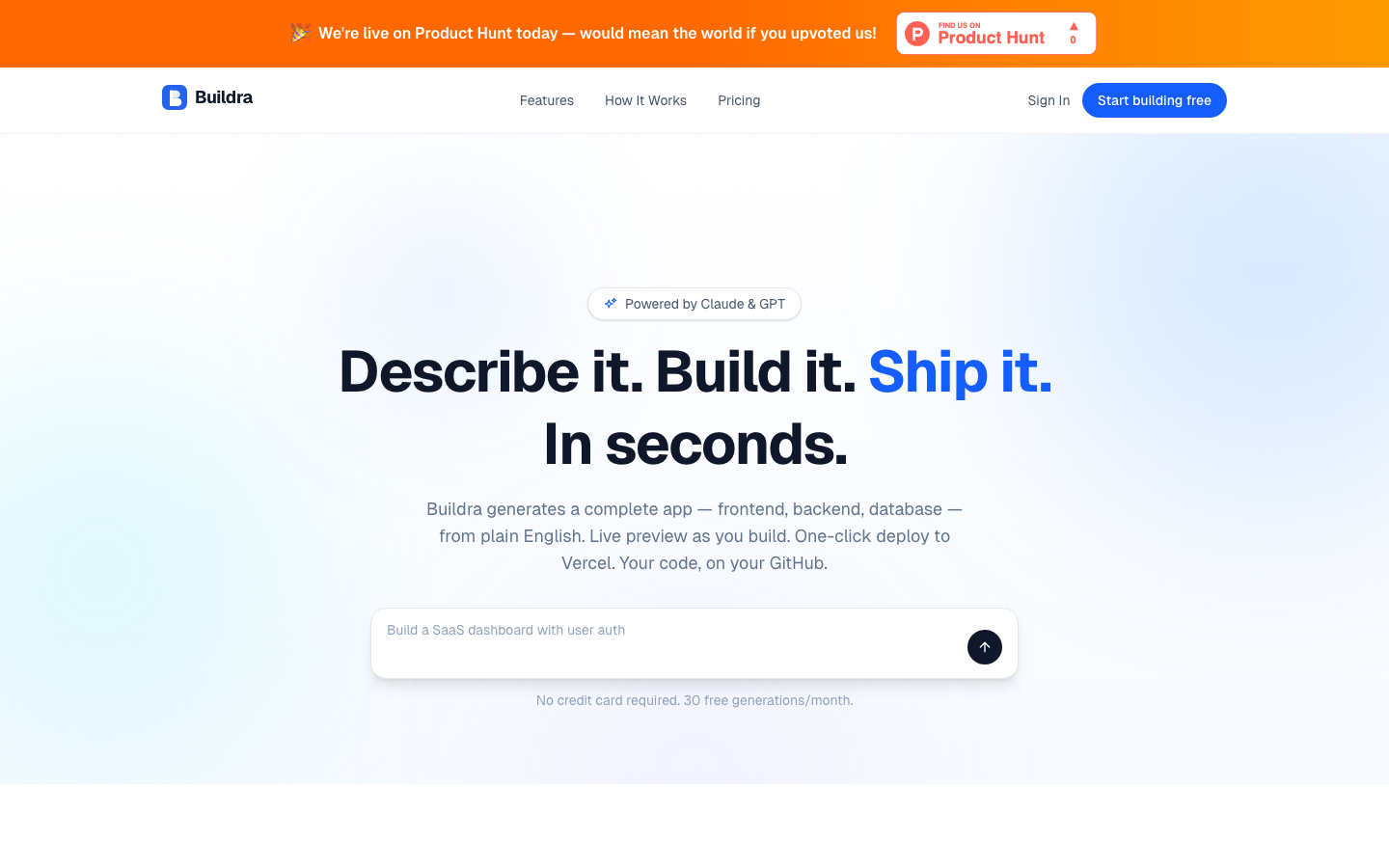 Media xây dựng - Người xây dựng ứng dụng AI.Mô tả những gì bạn muốn.Nhận mã React hoạt động. 1