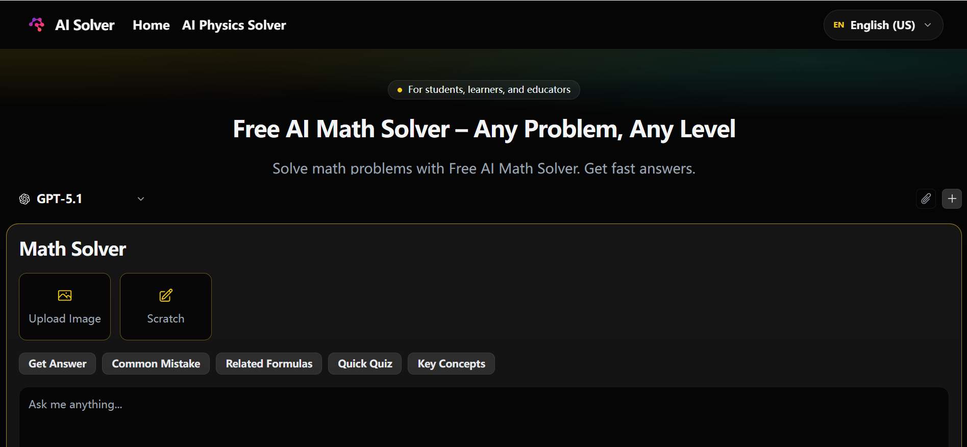 Penyelesai Matematik AI Percuma – Sebarang Masalah, Sebarang Tahap