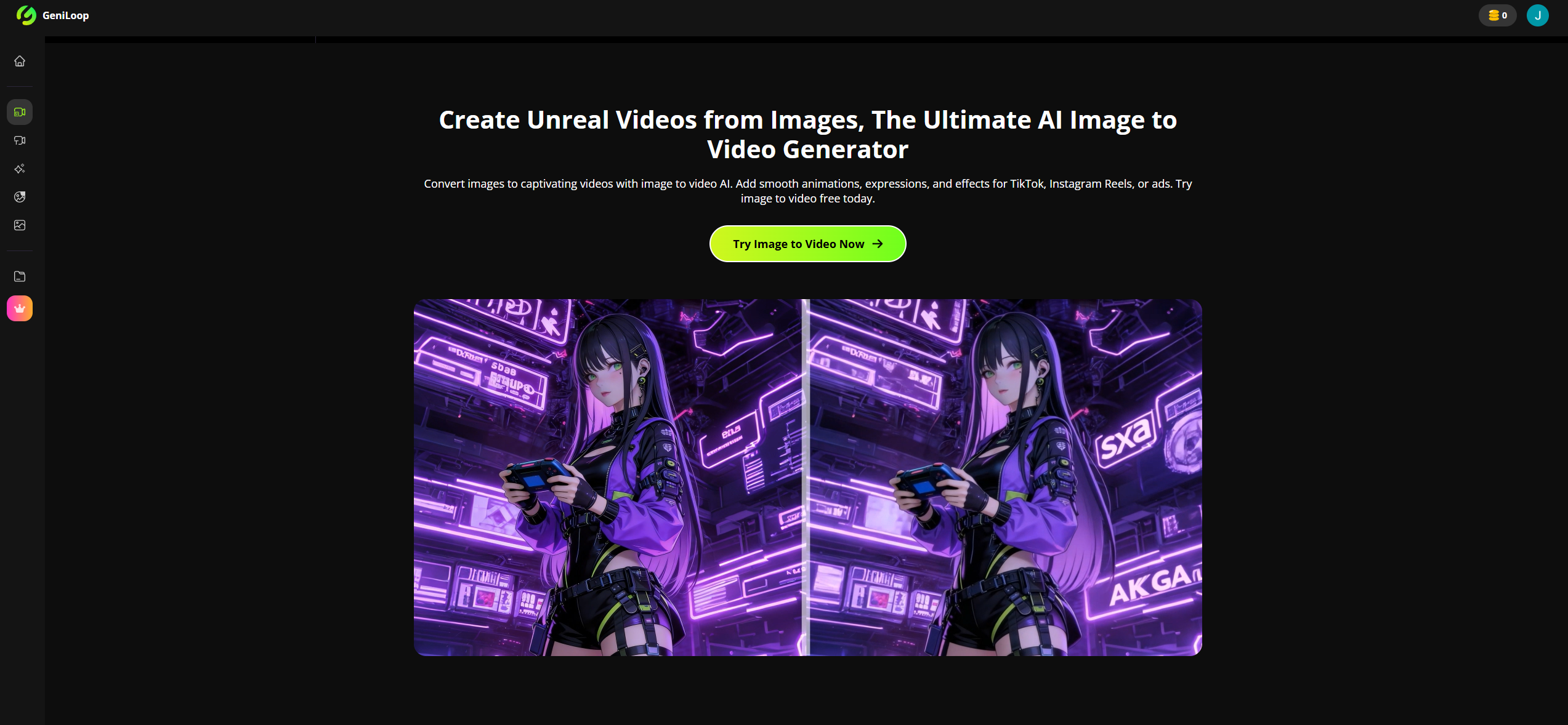 GeniLoop - GeniLoop: Your AI Studio – Create Videos & Images Online media 3