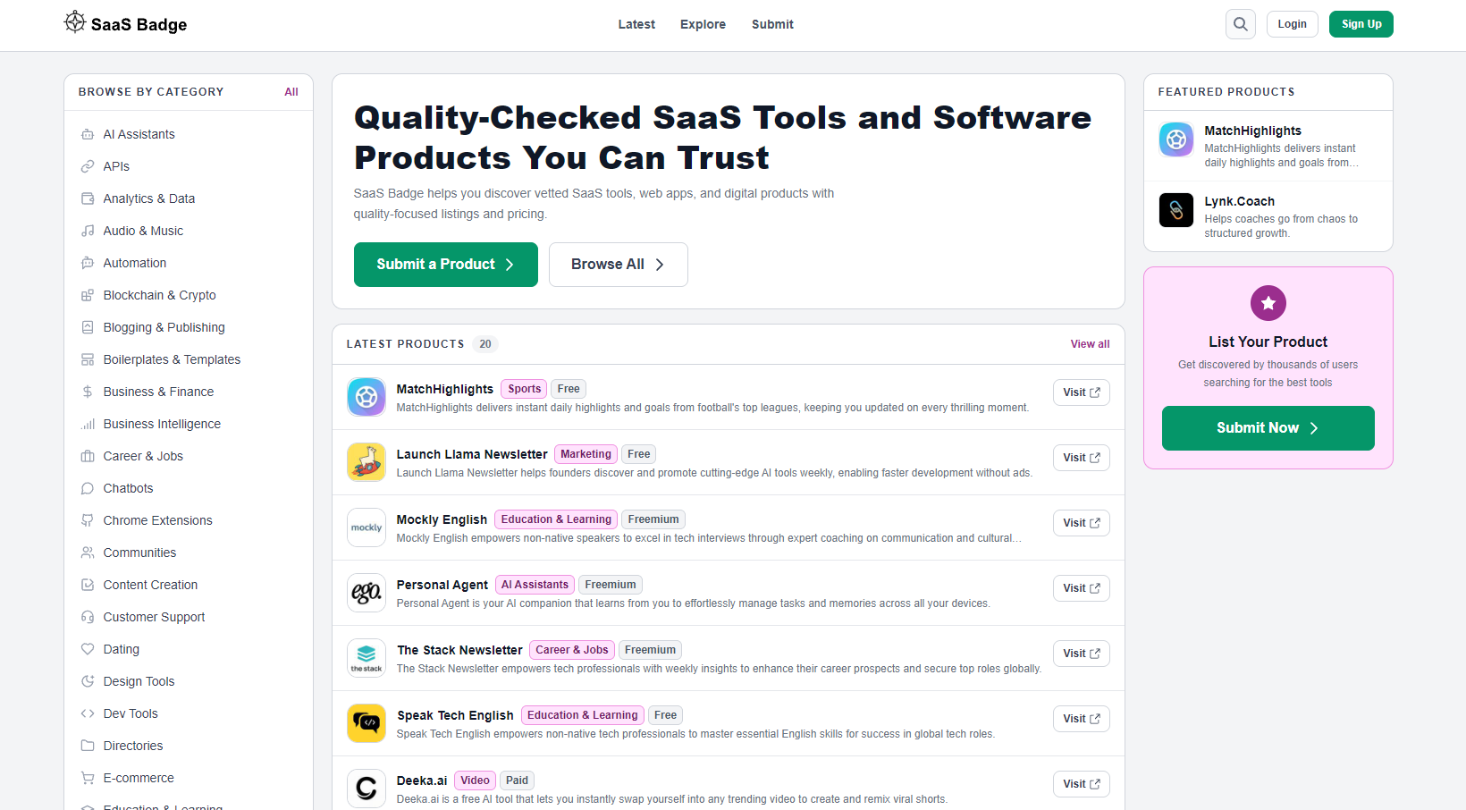 SaaS Badge - Quality-Checked SaaS Tools and Software Products You Can Trust. media 1
