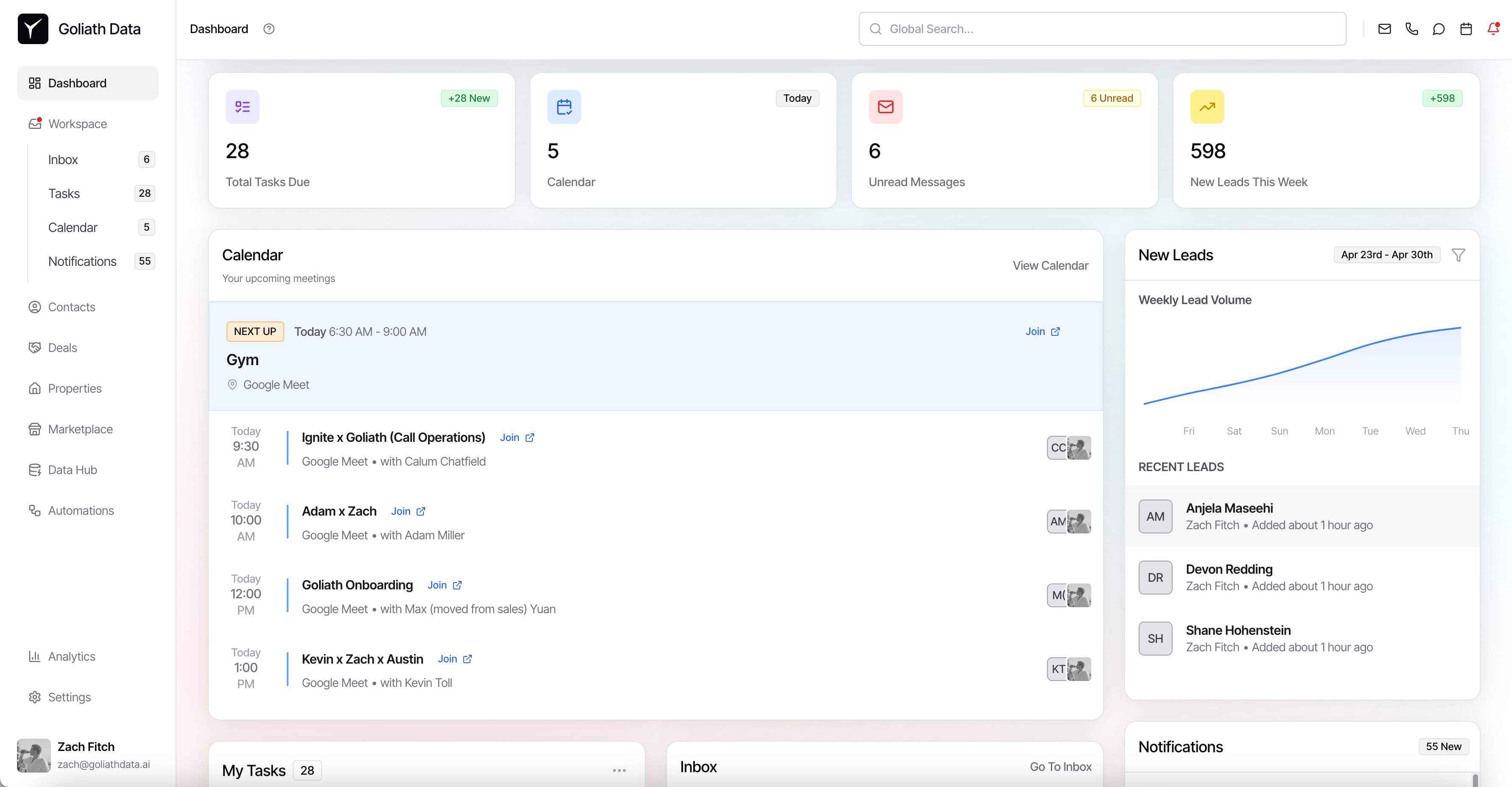 Goliath Data Real Estate CRM