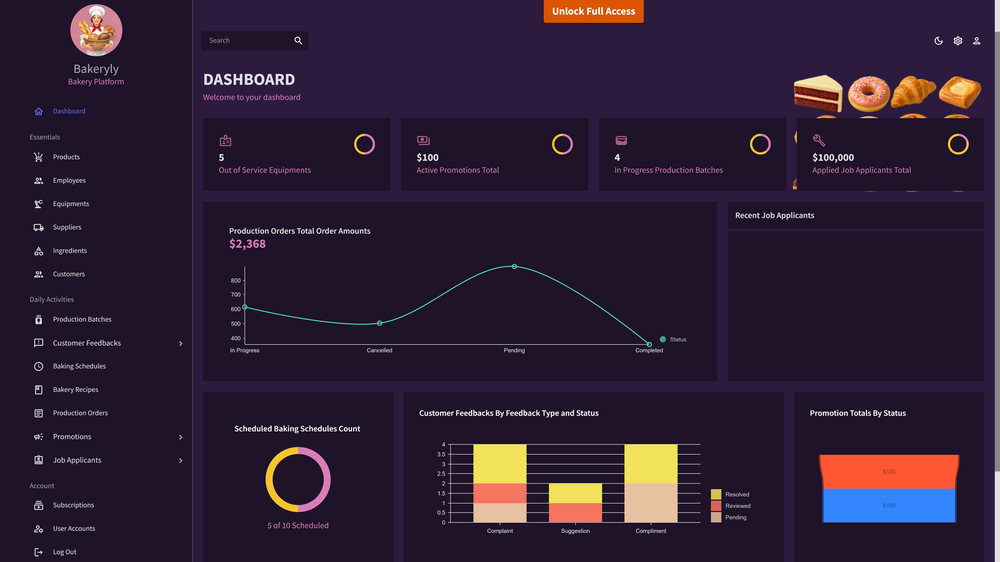Bakeryly - Manage your bakery smarter, stay organized, and focus on what you do best media 1