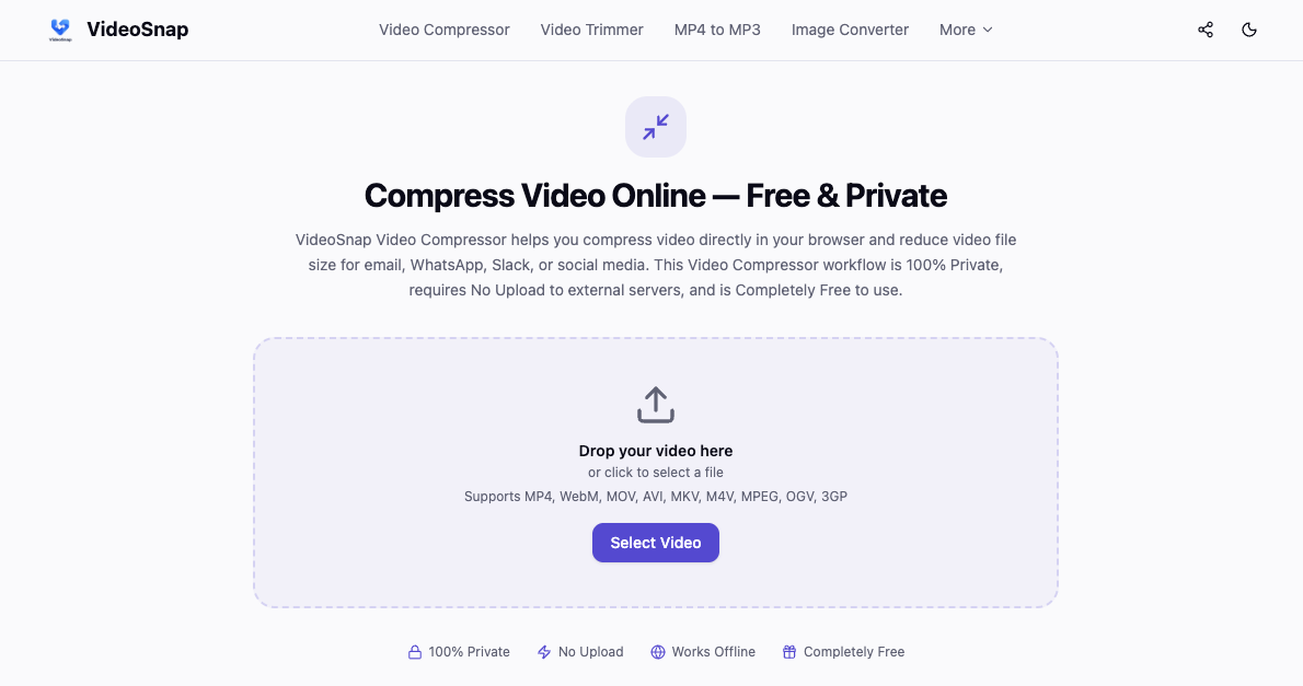 VideoSnap - VideoSnap - Free Online Video Converter | Convert,Compress media 2