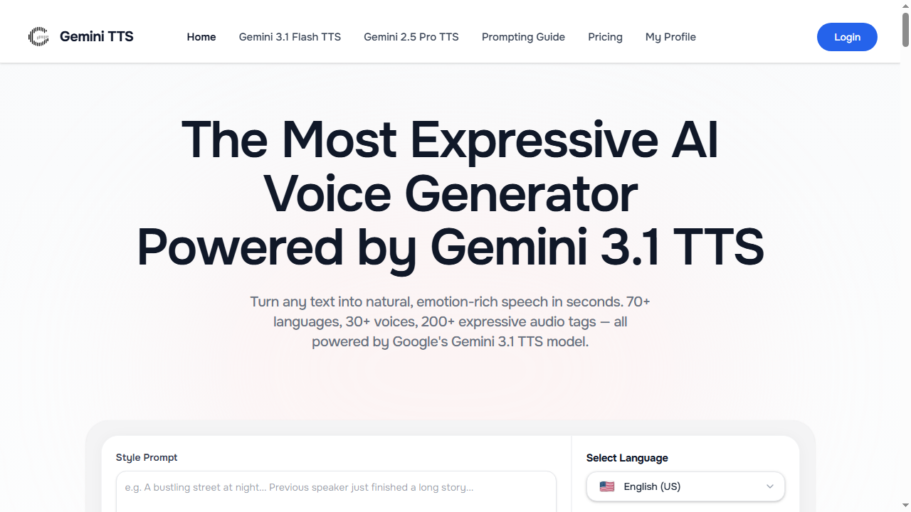 Gemini 3.1 TTS