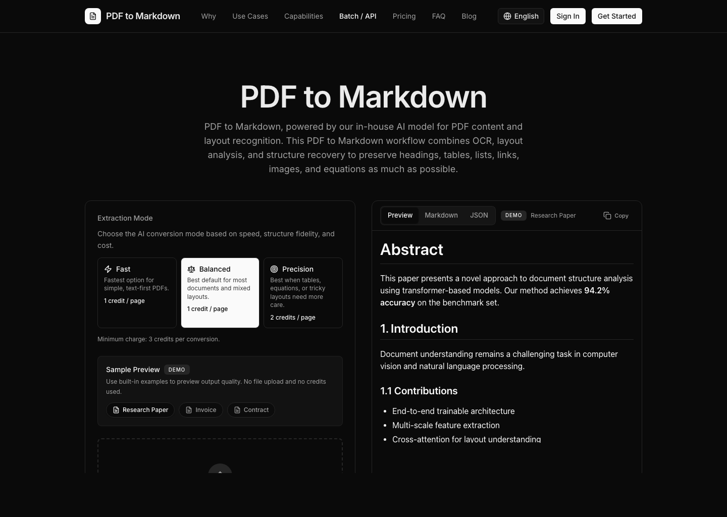 PDF to Markdown