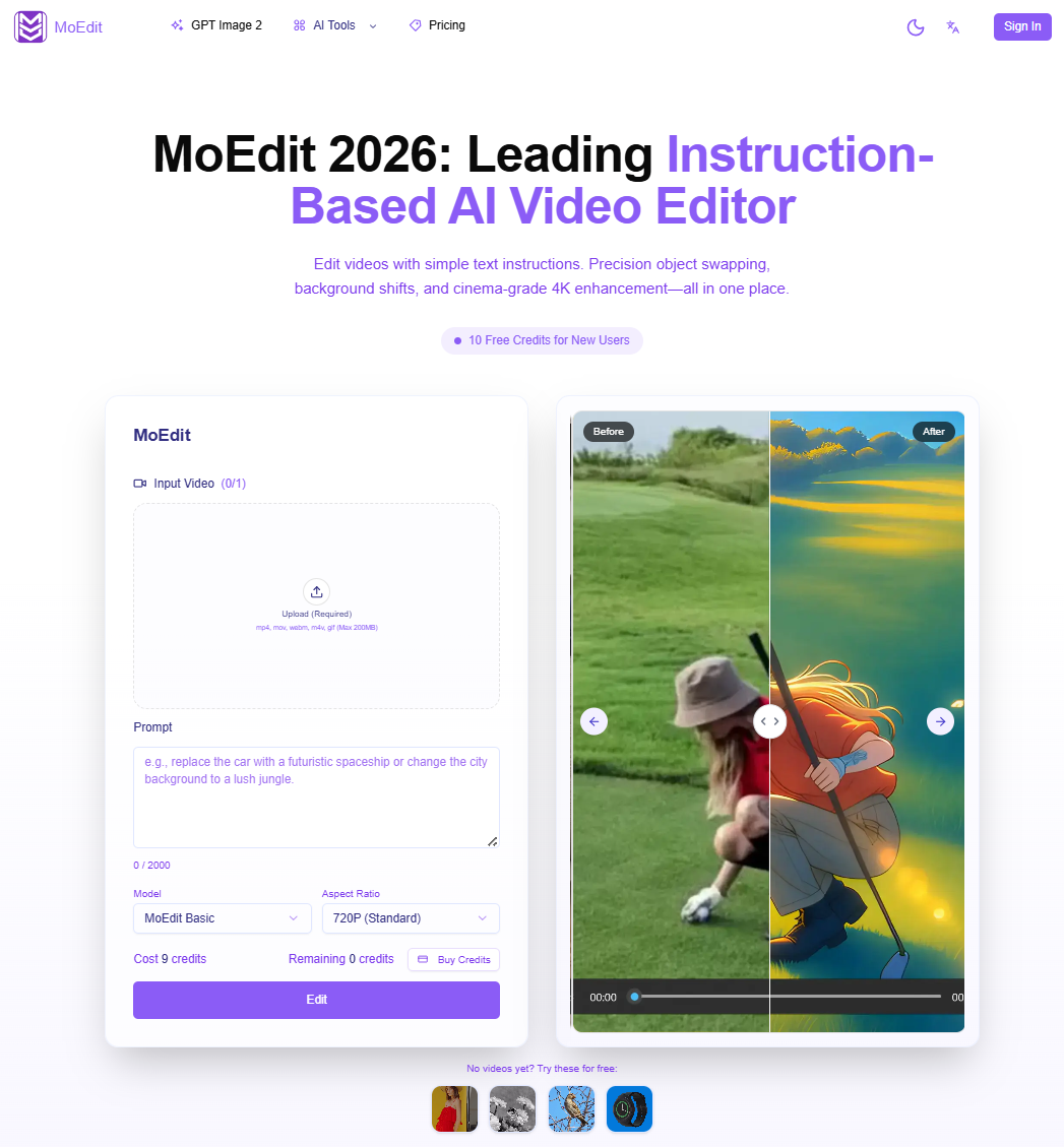 Media MoChỉnh sửa - Bộ công cụ nghệ thuật sáng tạo và nâng cao video AI chuyên nghiệp. 1