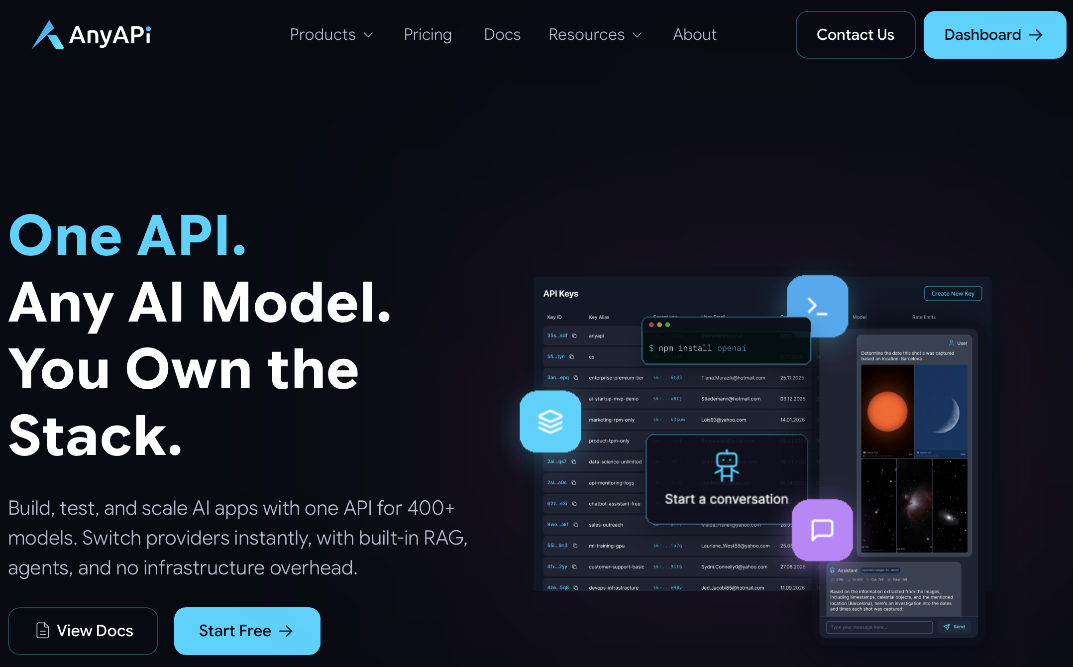 AnyApiAi - AI DevTool LLM Dev-Tools Chat media 1