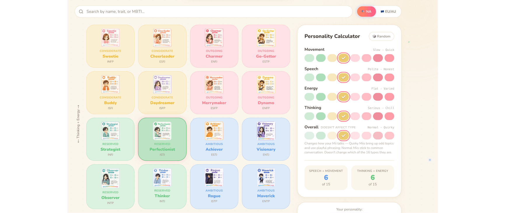 mio marito - Grafico e quiz della personalità Mii per Tomodachi Life media 2