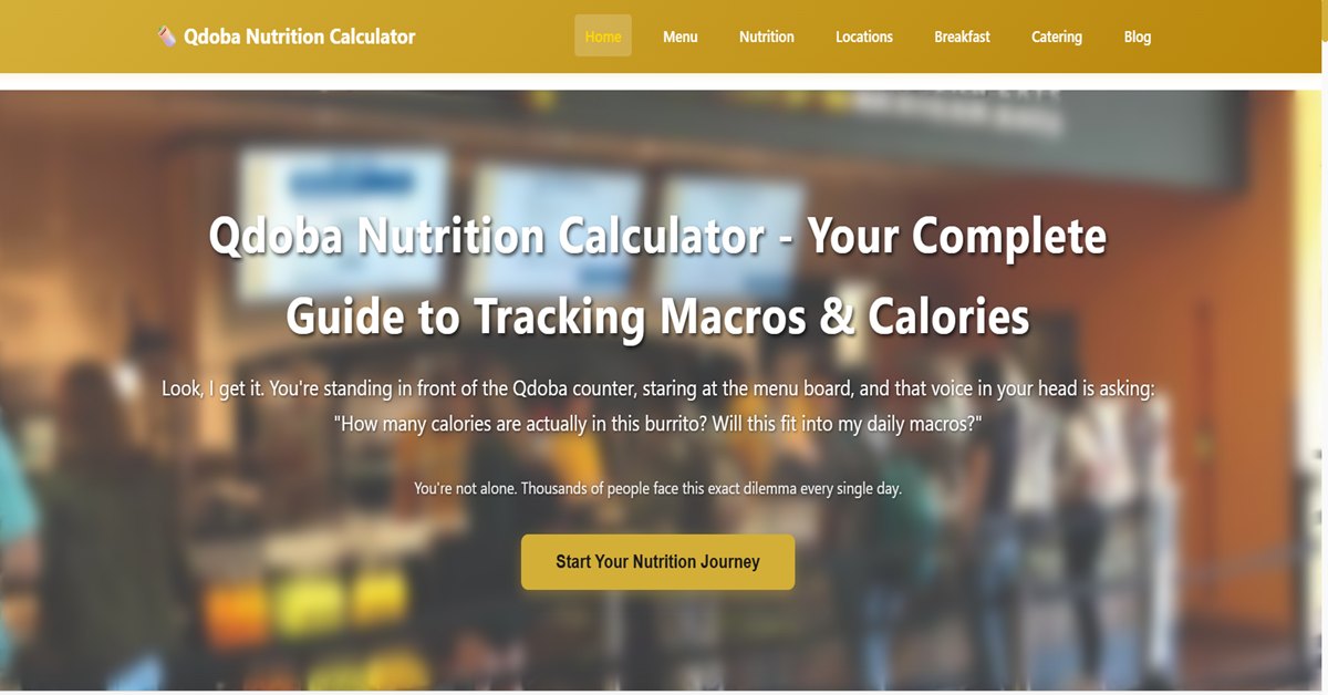 Calcolatore nutrizionale Qdoba