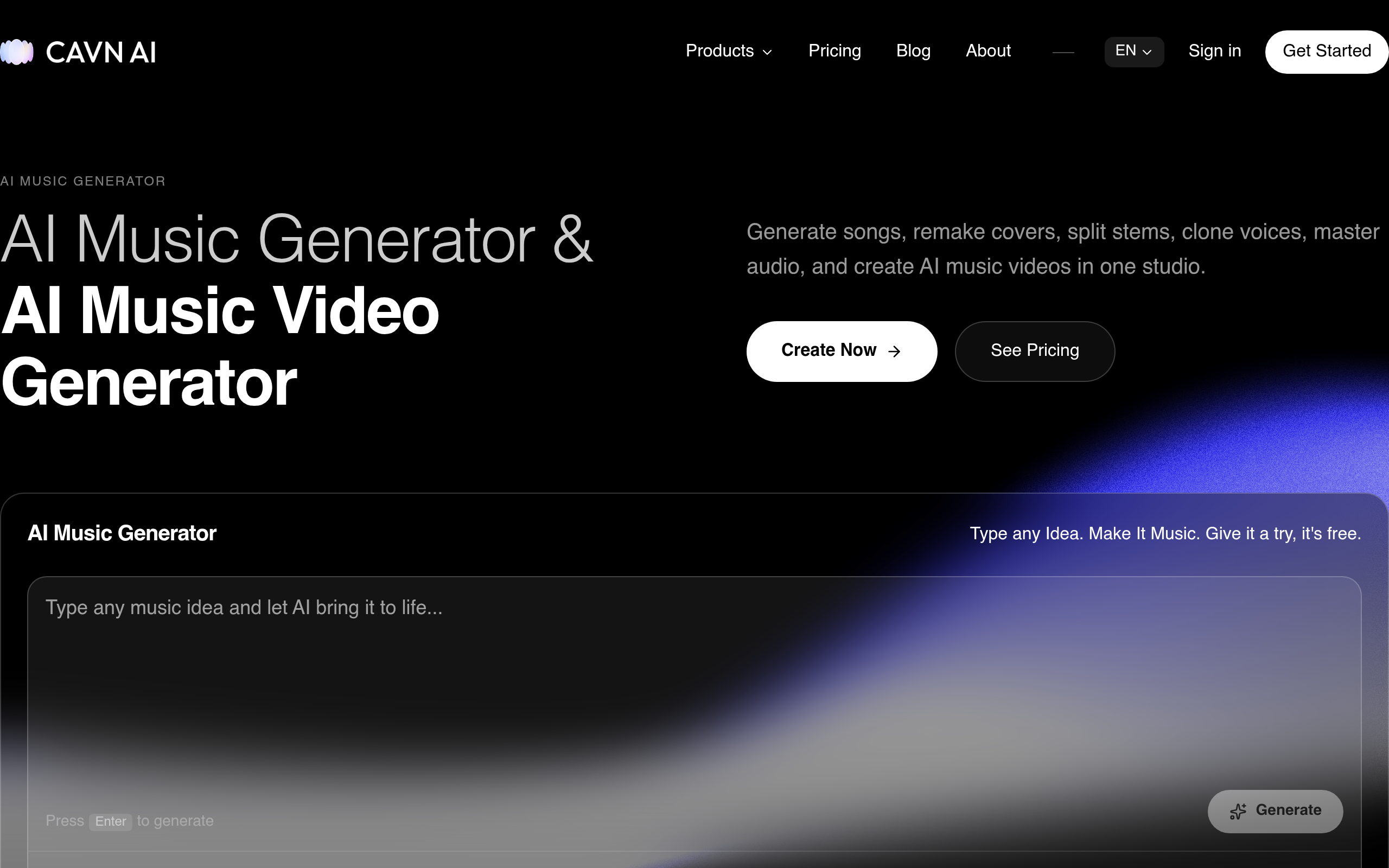 CAVN AI | AI Music Generator