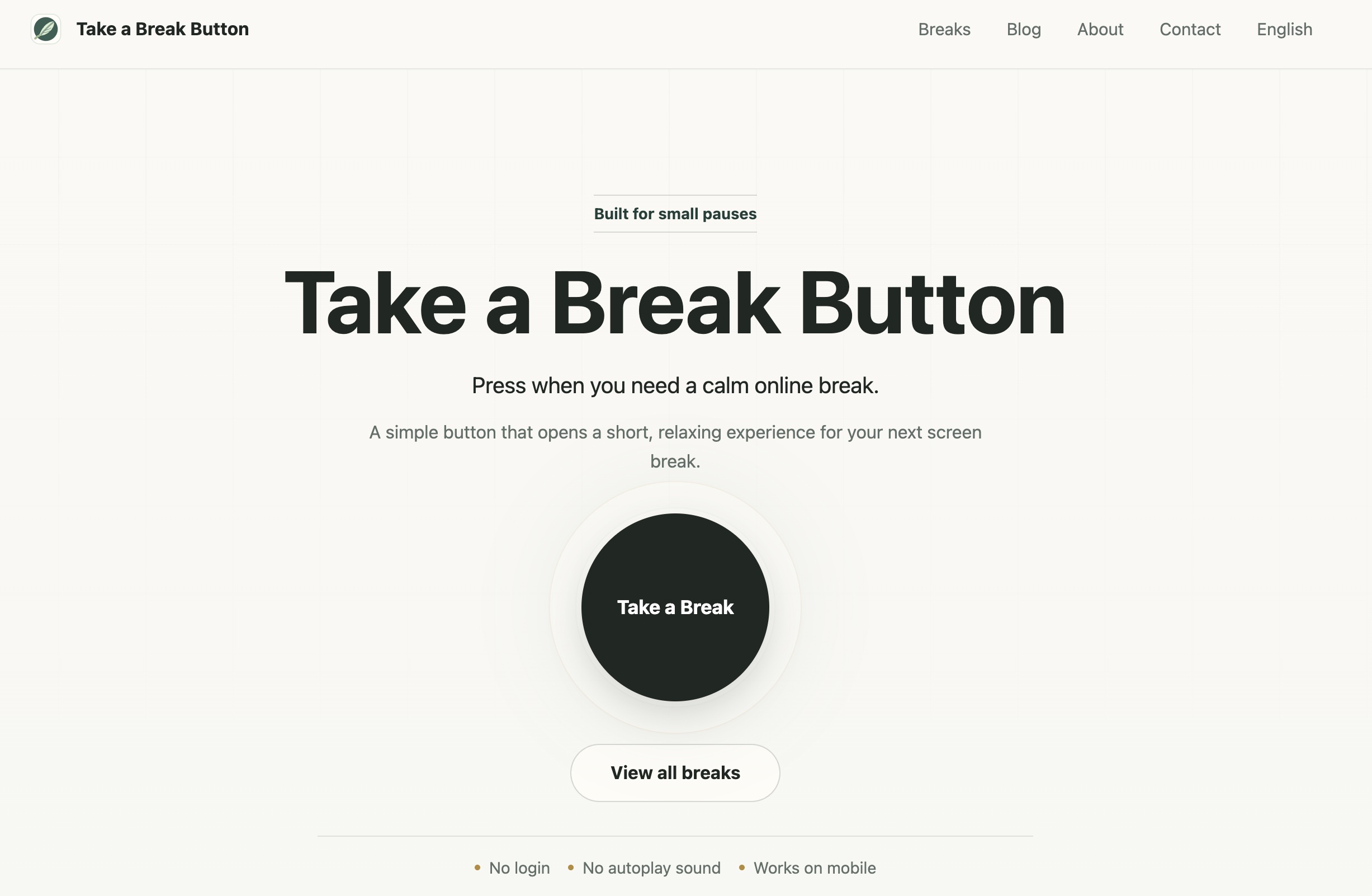 Take a Break Button