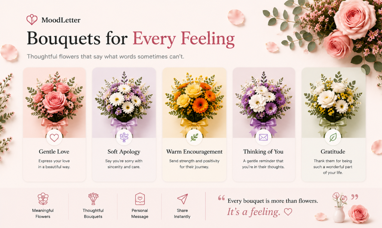 MoodLetter - Digital bouquets built from the language of flowers media 3