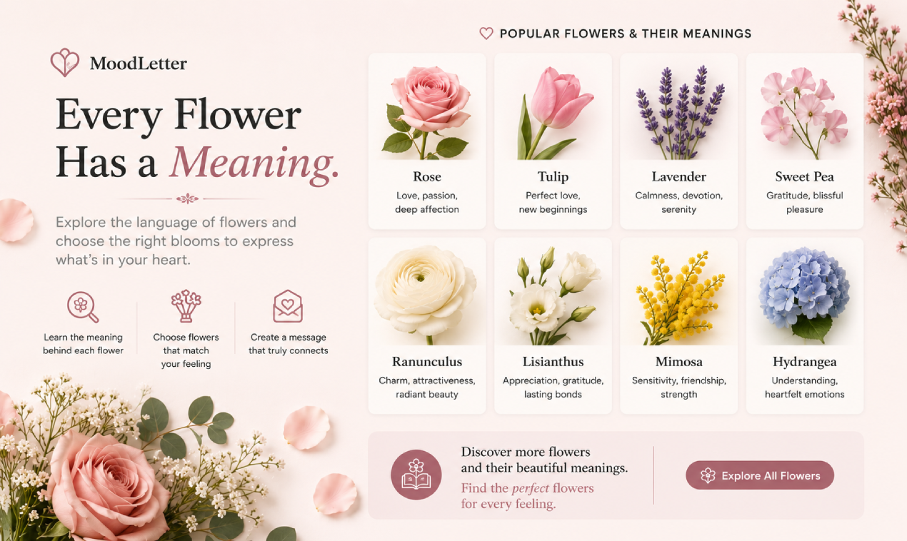 MoodLetter - Digital bouquets built from the language of flowers media 4