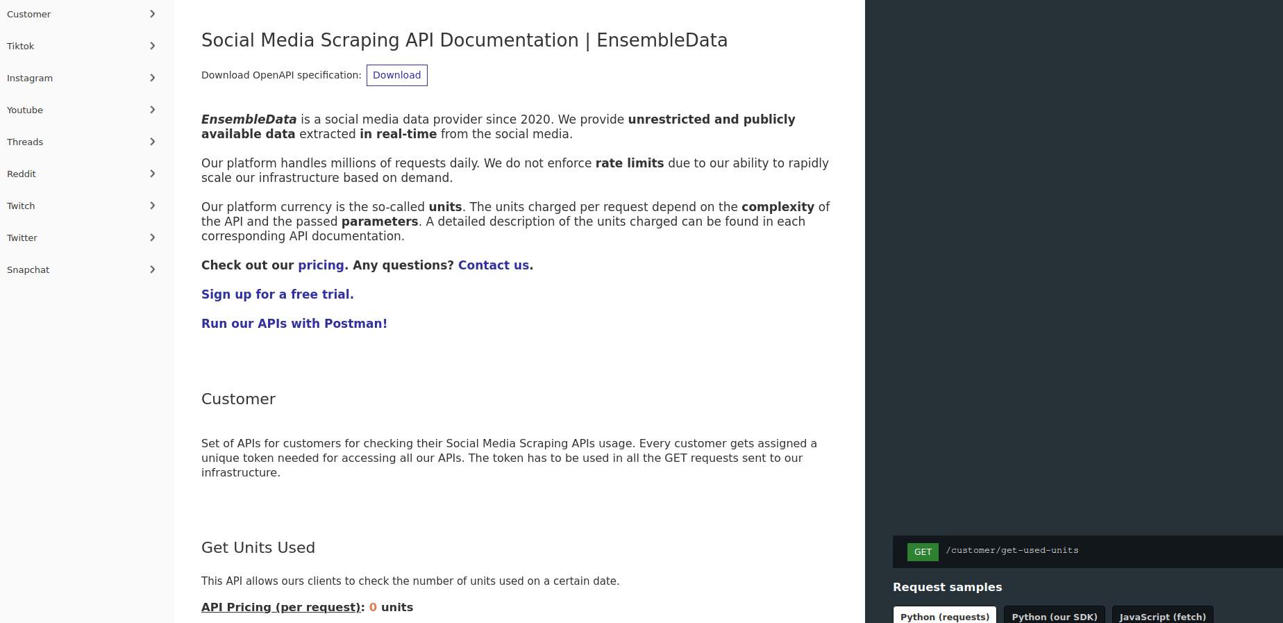 EnsembleData - Social media scraping API for data extraction at scale media 1