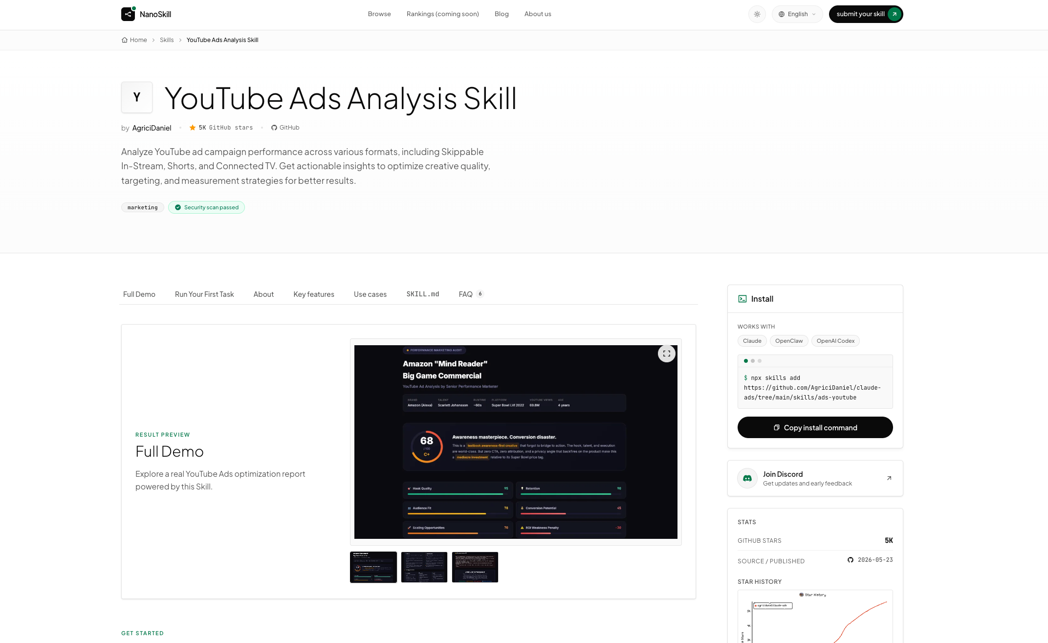 NanoSkill AI - NanoSkill.ai is a curated discovery platform for marketing-focused AI Agent Skills. It helps marketers, growth teams, SEO specialists, founders, and agencies find reusable, install-ready skil media 2