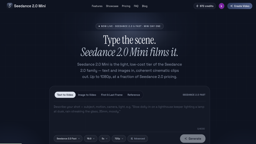Seedance 2.0 Mini